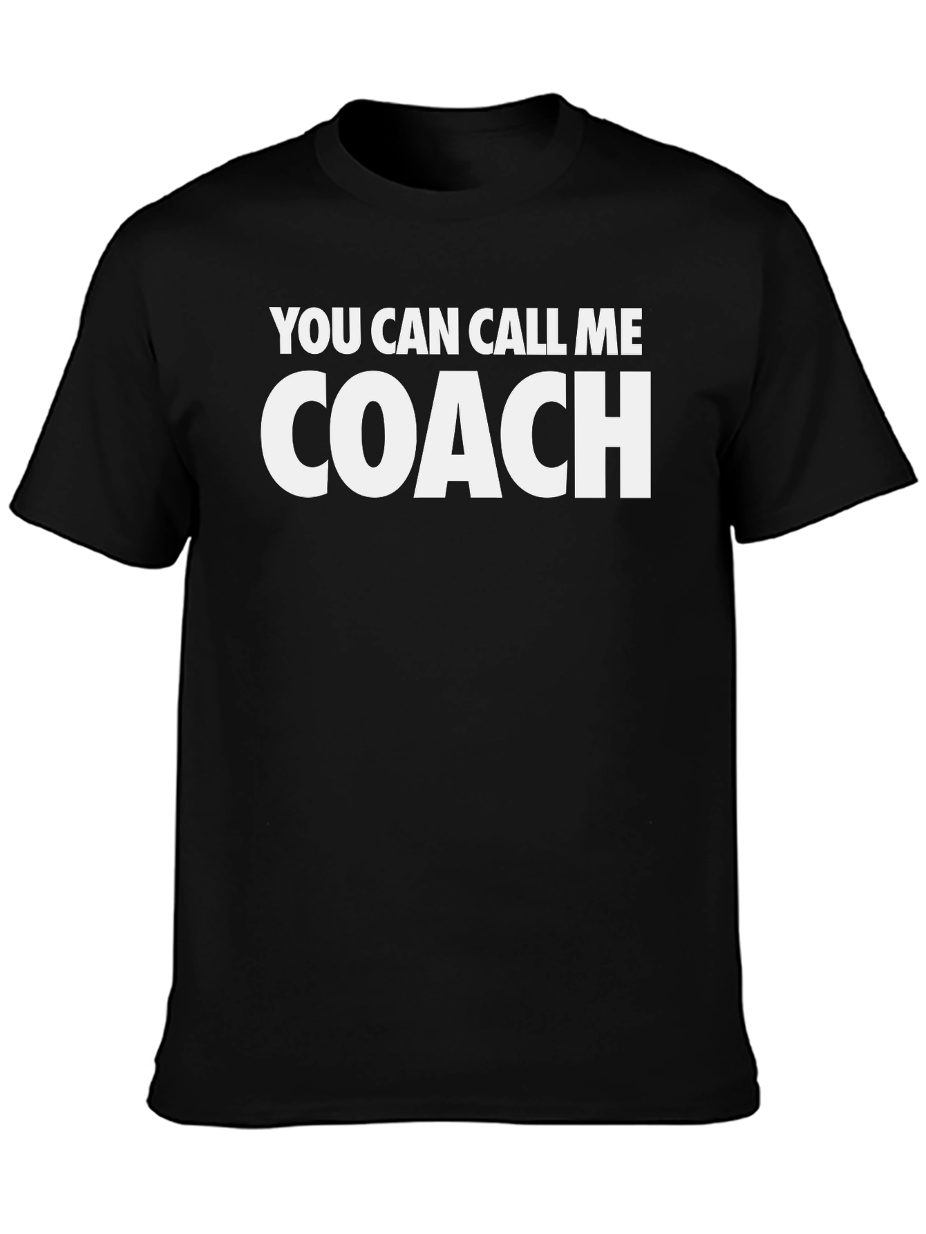 Black You Can Call Me Coach T-Shirt - Black Cotton Tee view 3