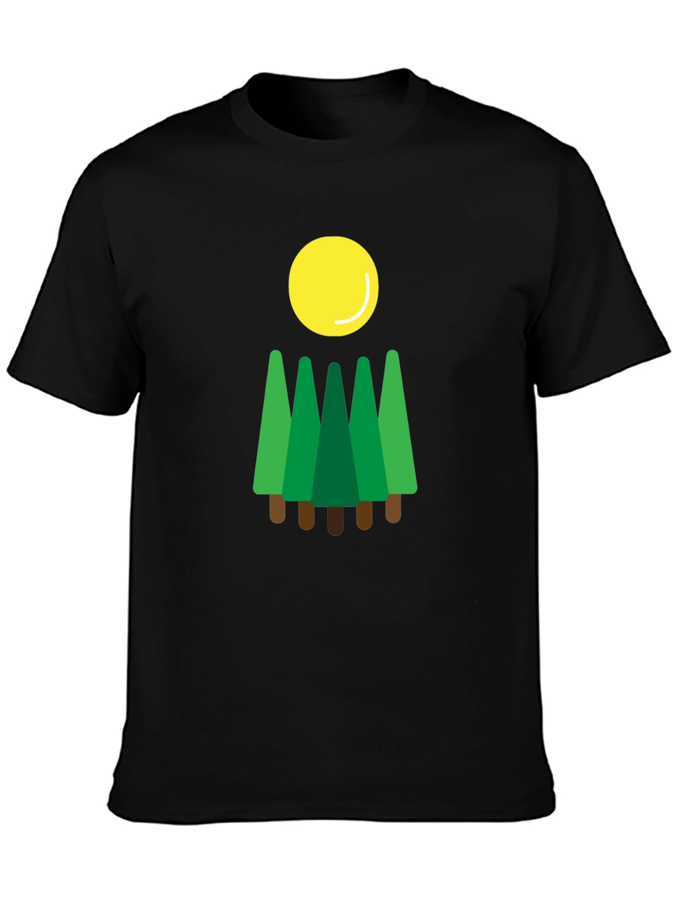 Black Forest Sun T-Shirt, Nature Graphic Tee view 3
