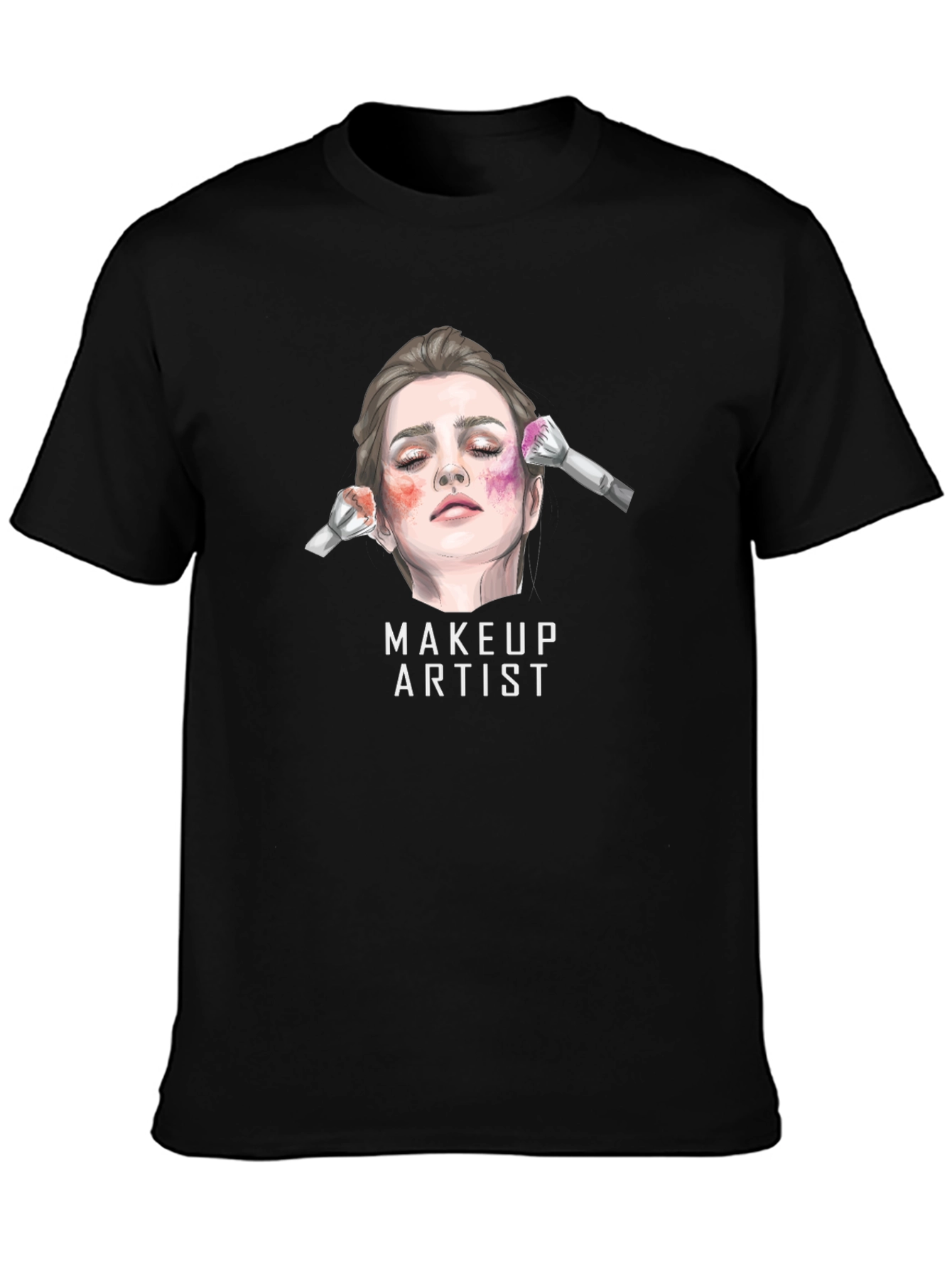 Black Makeup Artist Graphic Tee - Unisex view 3