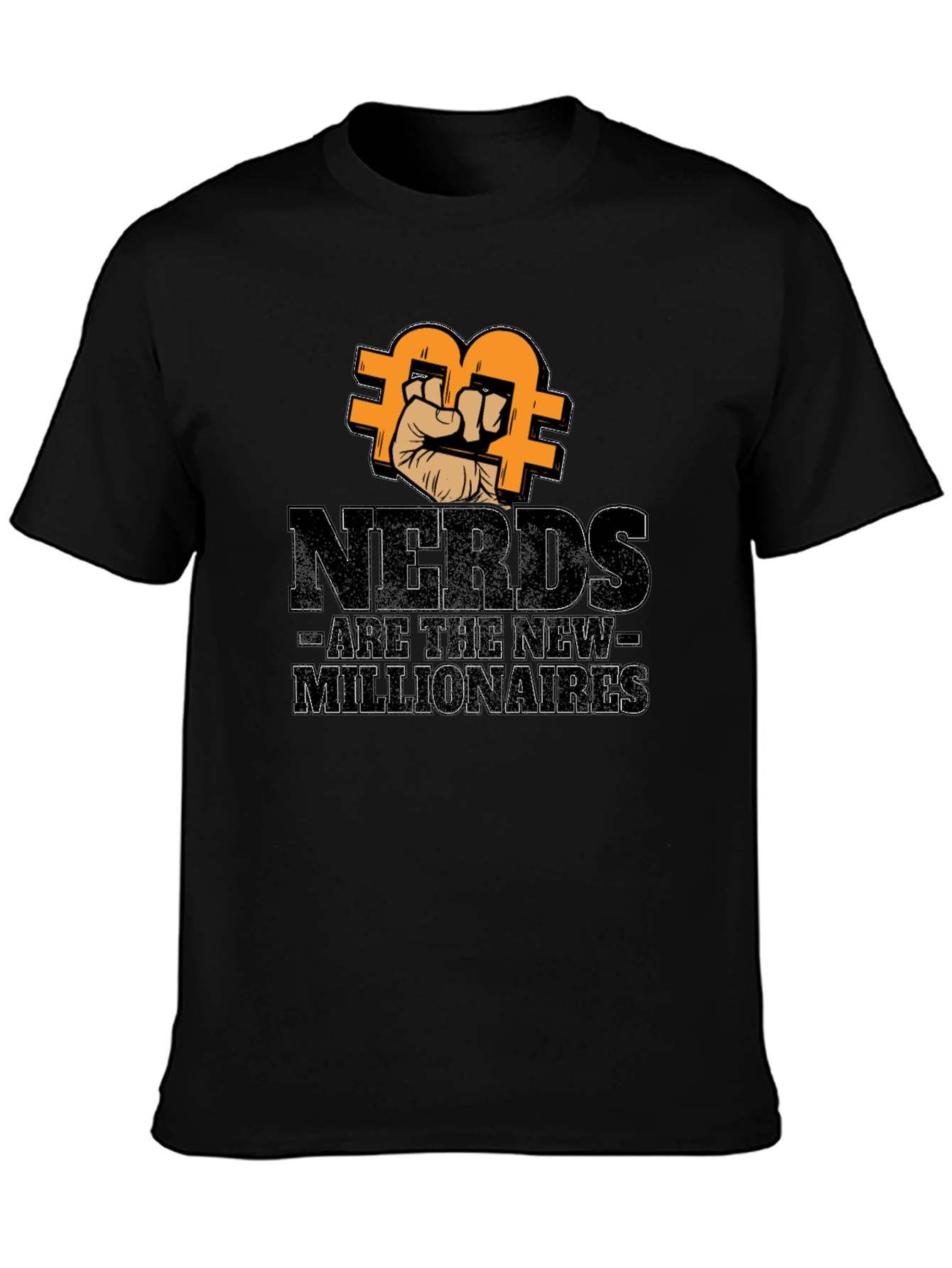Black Nerds Are The New Millionaires Bitcoin T-Shirt view 3