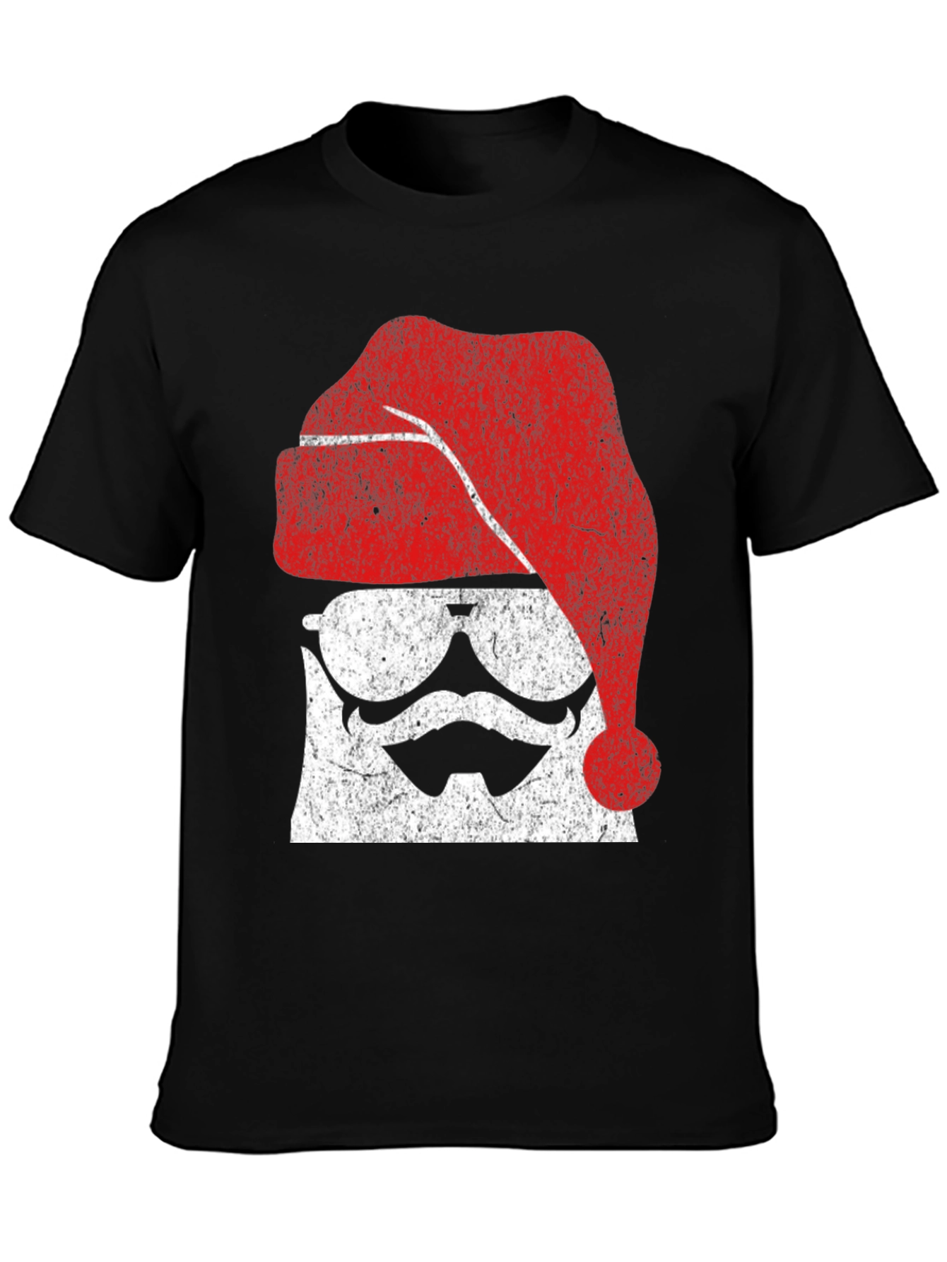 Black Festive Santa Stormtrooper Graphic Tee view 3