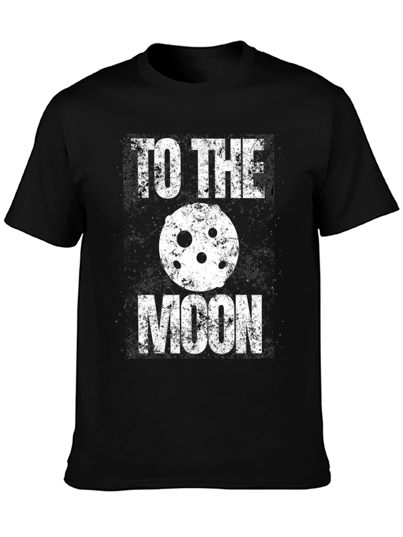Black To The Moon Graphic Tee - Crypto Enthusiast Apparel view 3