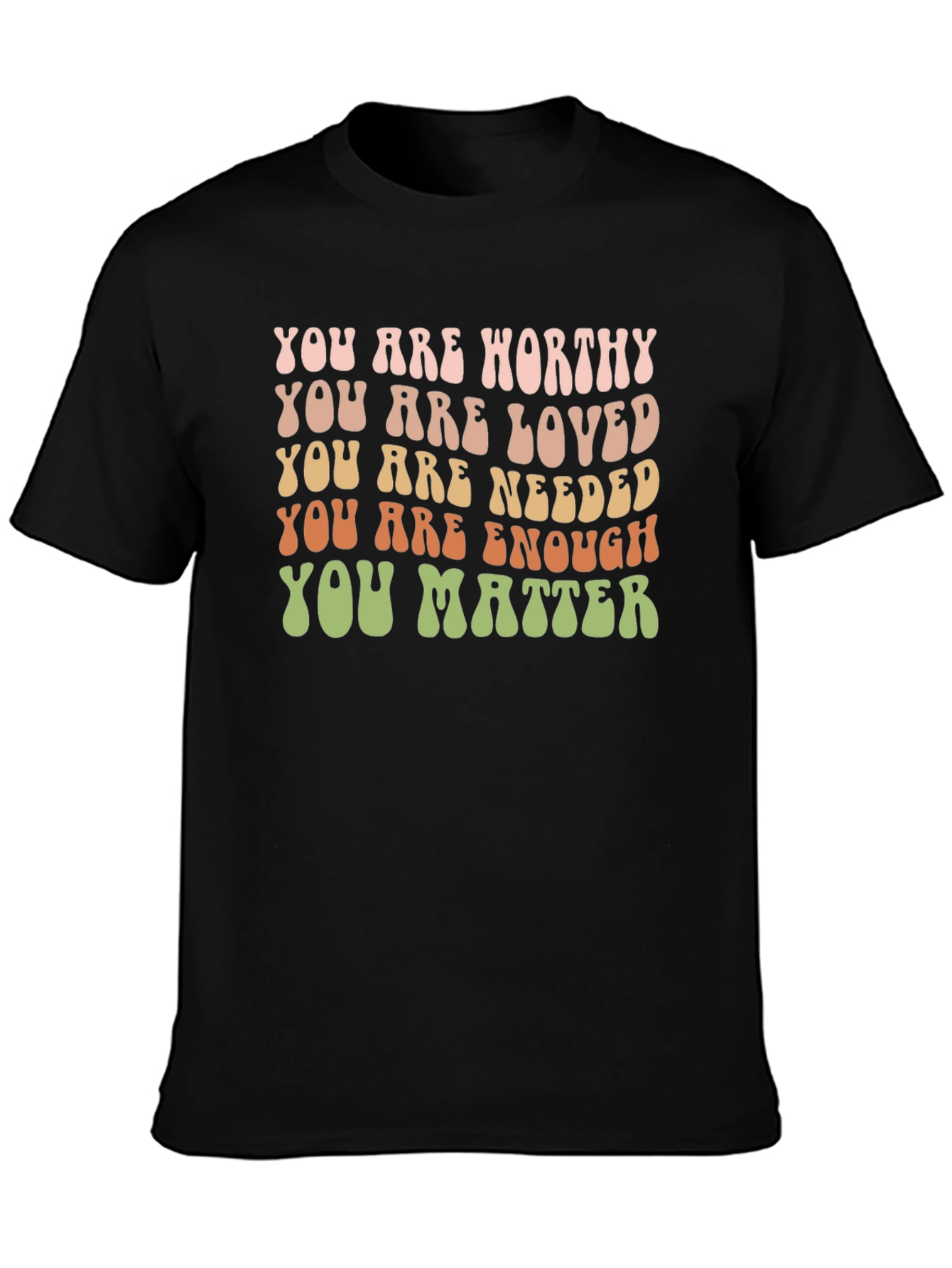 Black You Are Worthy Graphic Tee view 3
