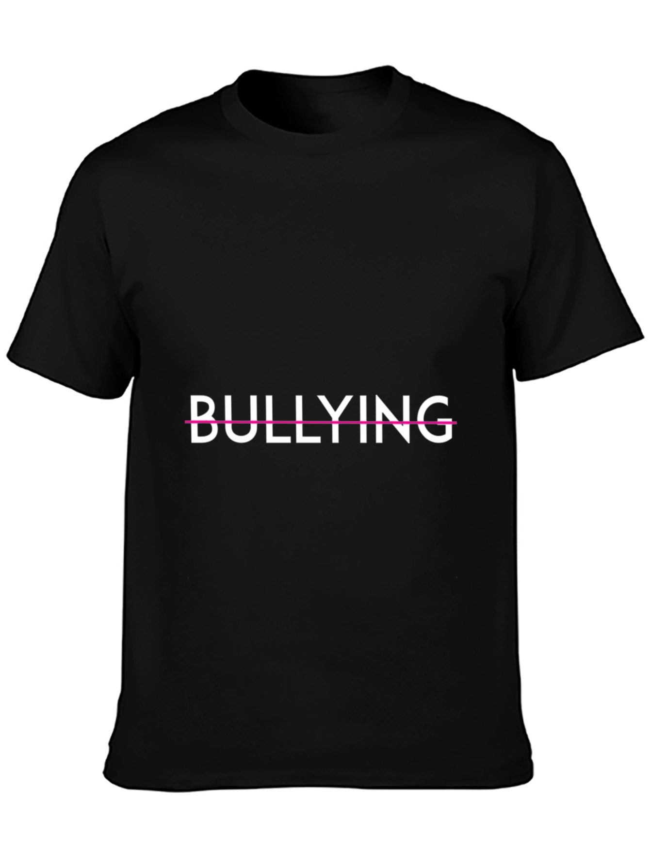 Black Anti-Bullying Black T-Shirt - Make a Statement view 3