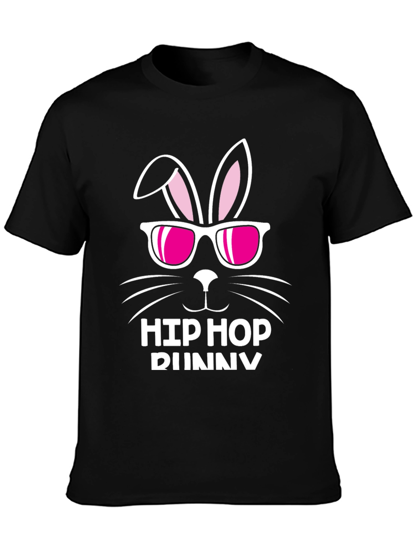 Black Hip Hop Bunny T-Shirt: Cool Easter Style view 3