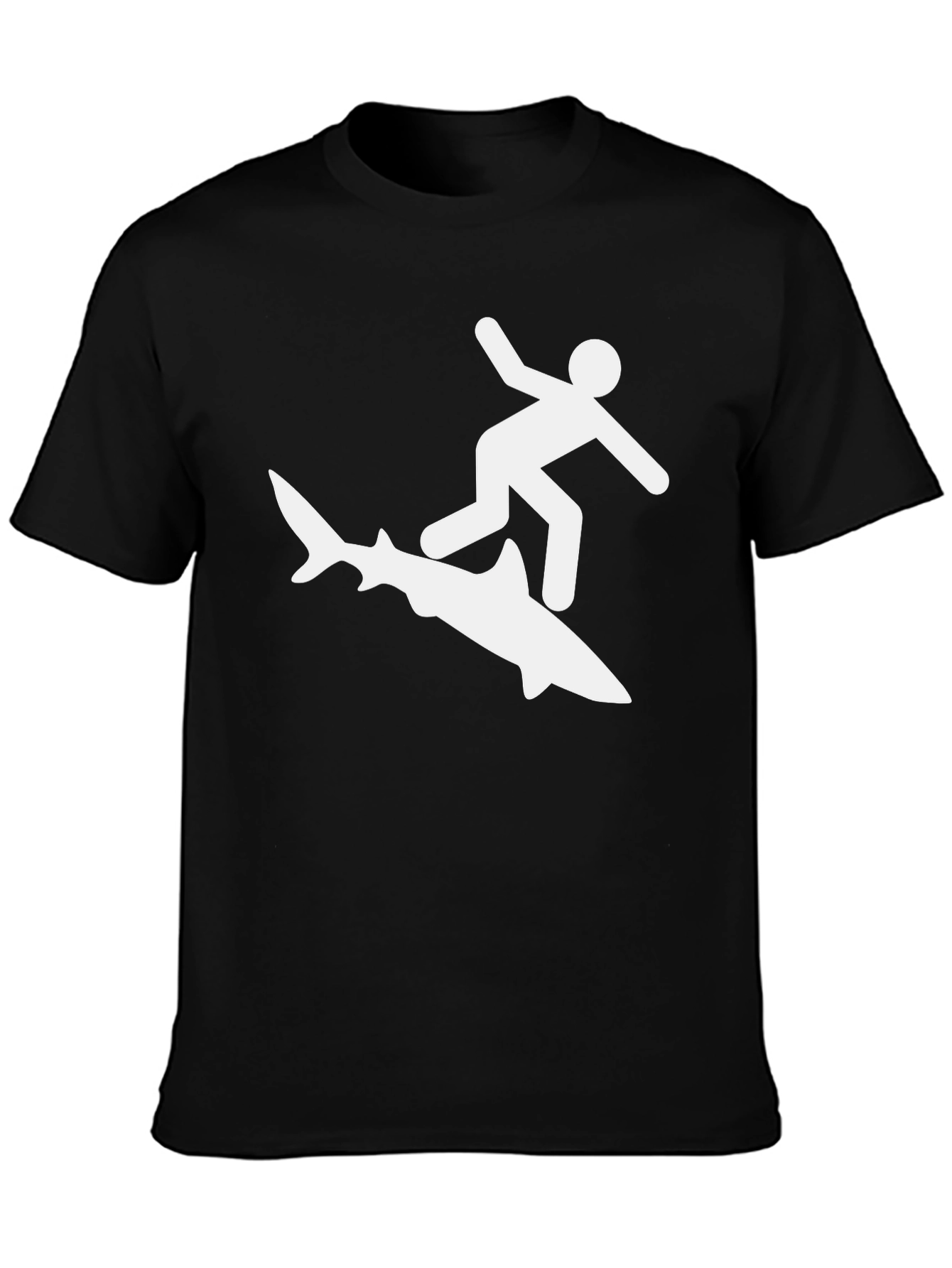 Black Shark Rider Tee - Black Graphic T-Shirt view 3