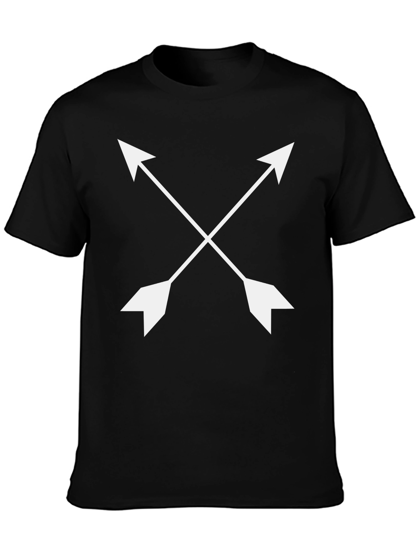 Black Crossed Arrows Graphic Tee - Black view 3