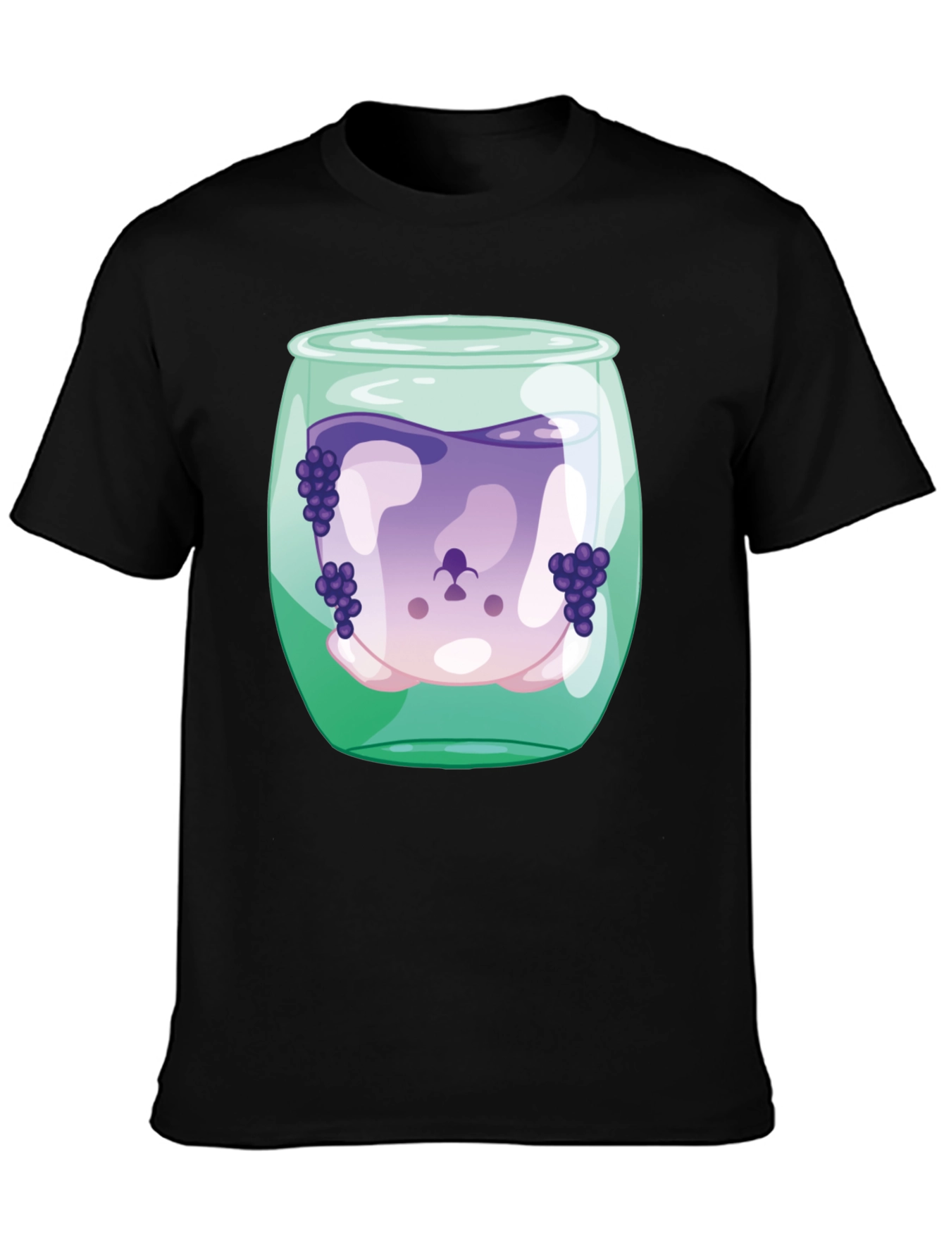 Black Grape Juice Dog Tee - Funny Graphic T-Shirt view 3