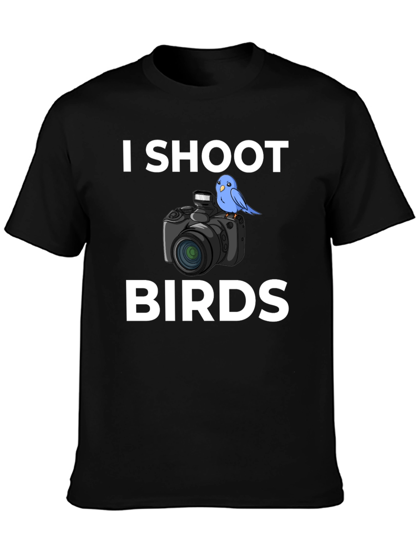 Black I Shoot Birds Graphic T-Shirt view 3