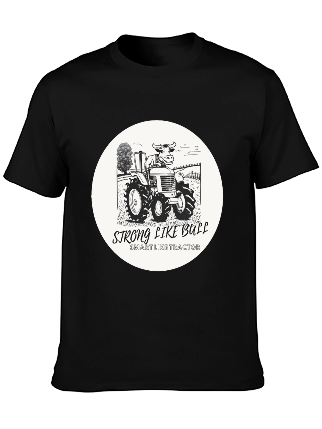 Black Strong Like Bull T-Shirt view 3