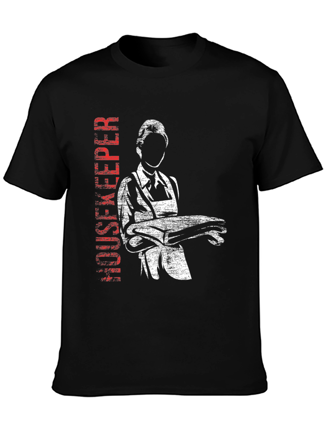 Black Housekeeper Graphic Tee - Classic Black T-Shirt view 3