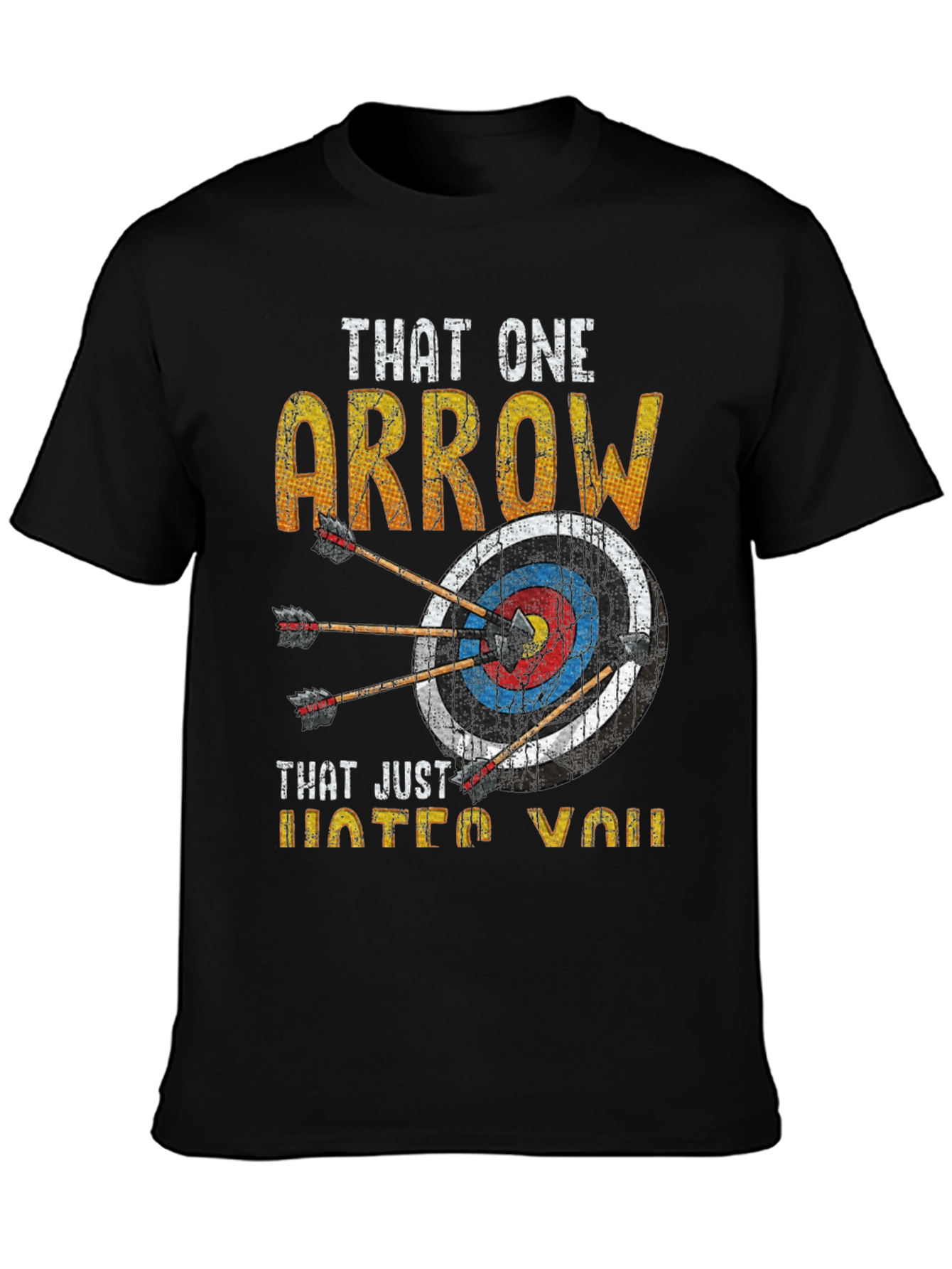 Black Archery Arrow T-Shirt - Humor Target Tee view 3