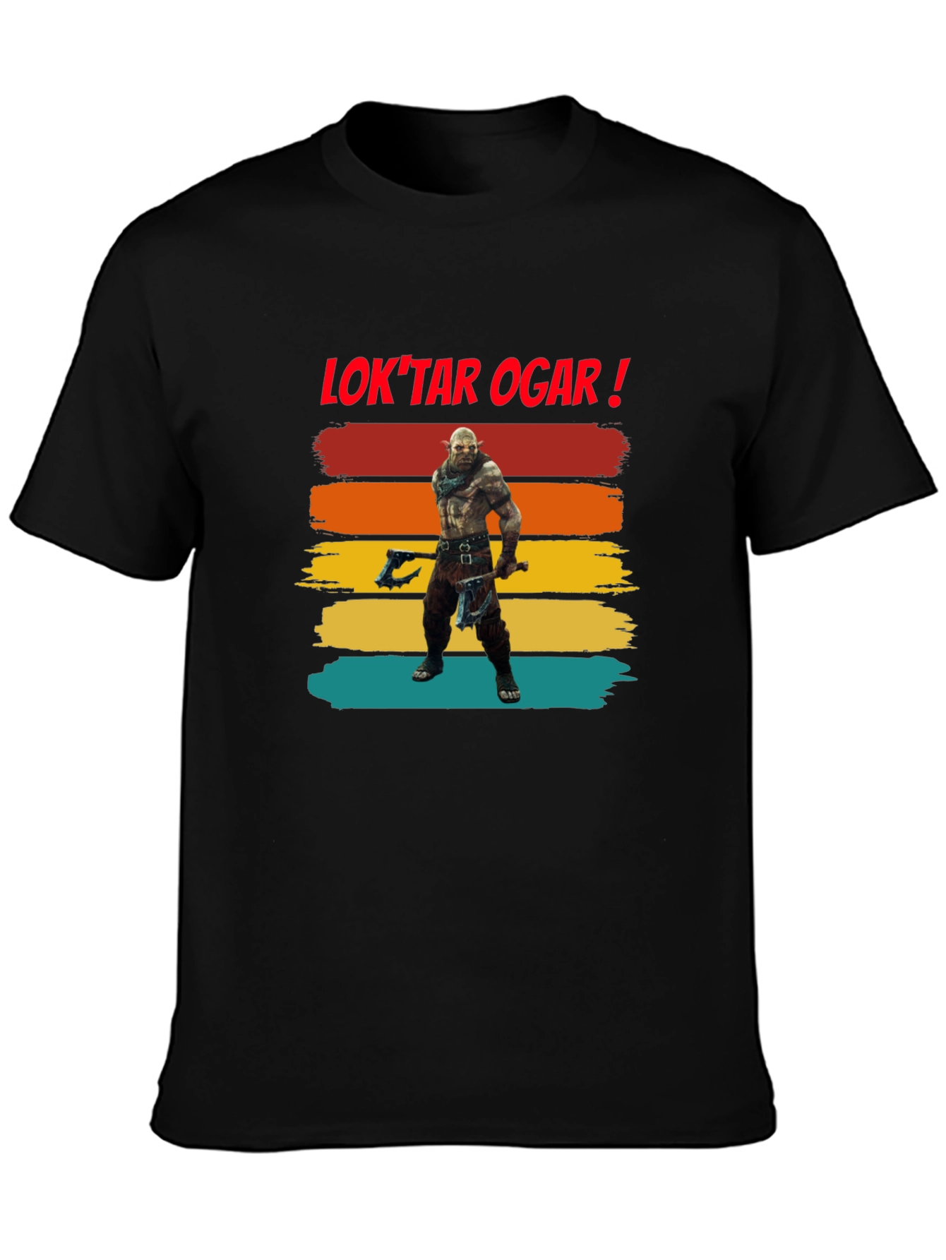 Black Lok'tar Ogar Orc T-Shirt view 3