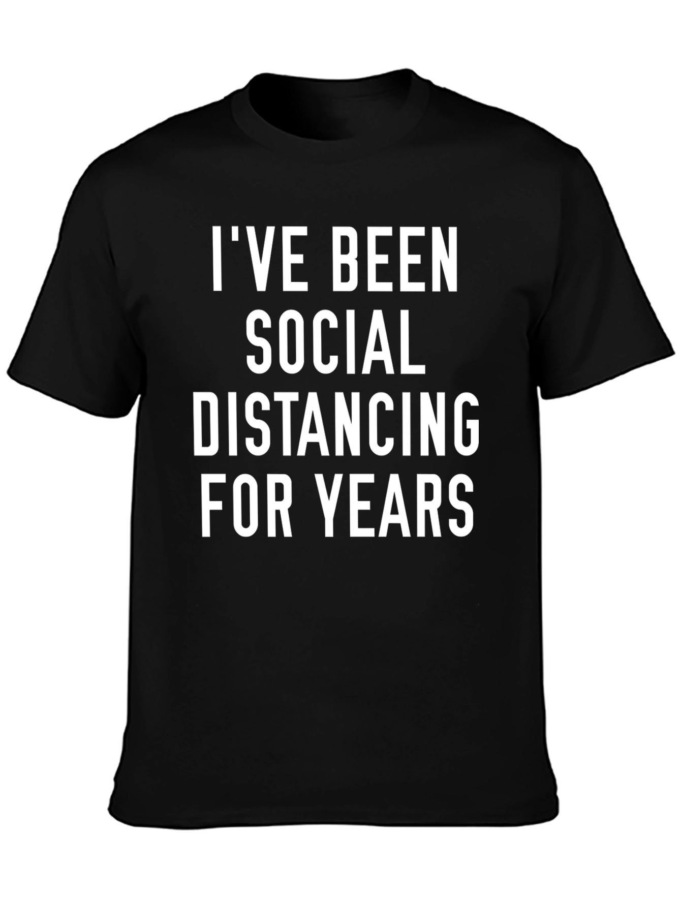 Black Social Distancing T-Shirt, Funny Slogan Tee view 3
