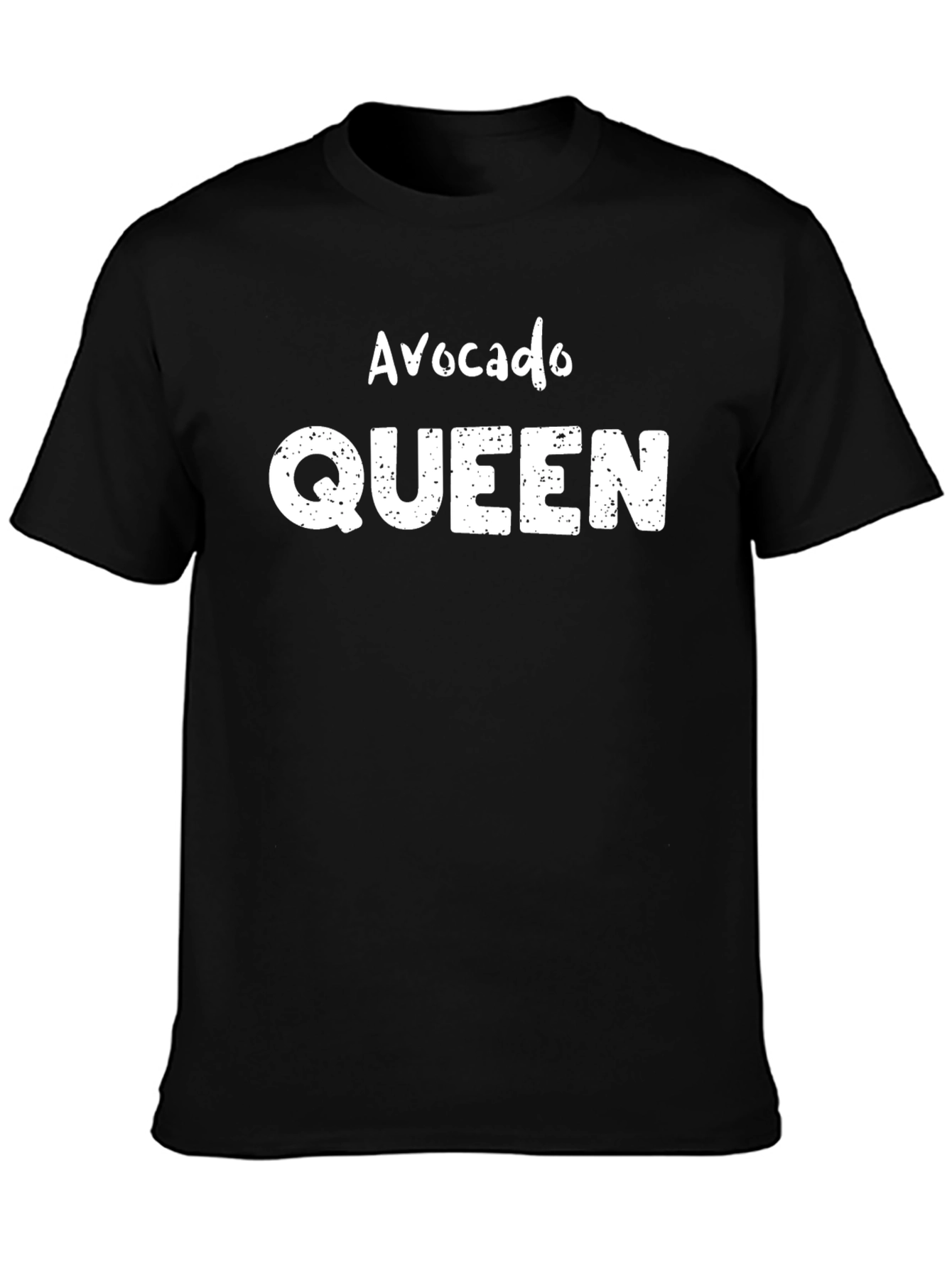 Black Avocado Queen Graphic Tee - Unisex Black T-Shirt view 3