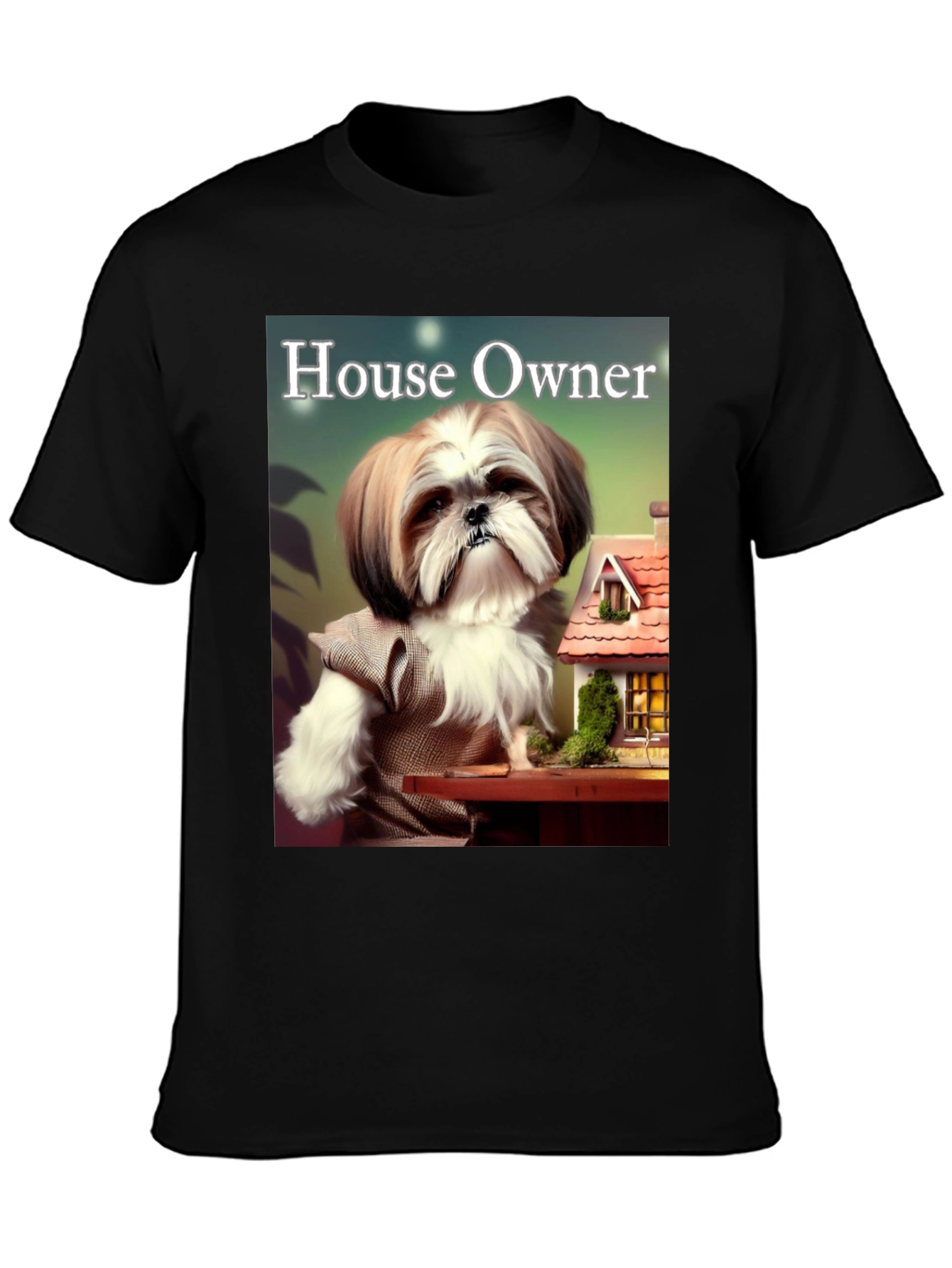 Black House Owner Dog T-Shirt view 3