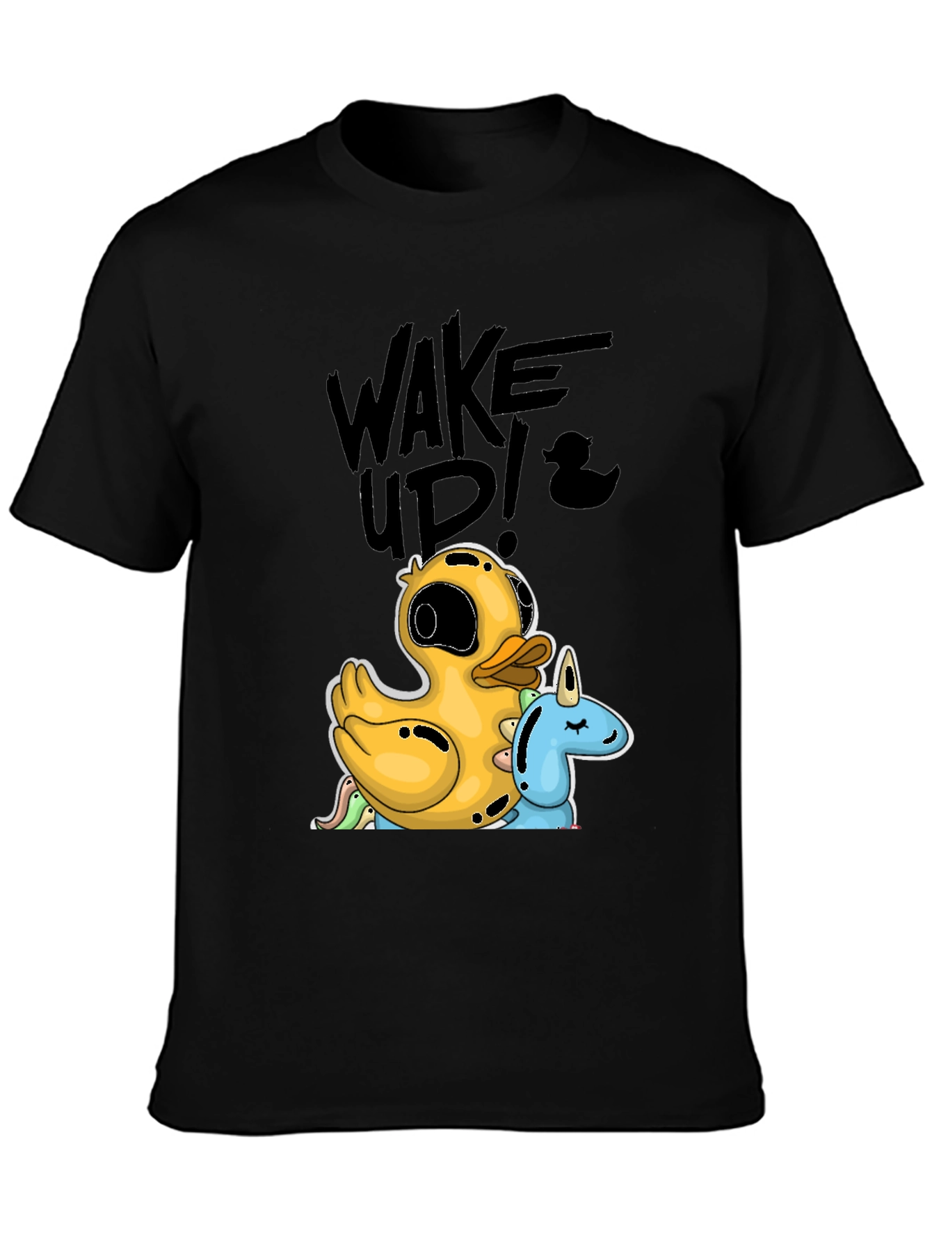 Black Duck & Unicorn Graphic Tee - Wake Up! view 3