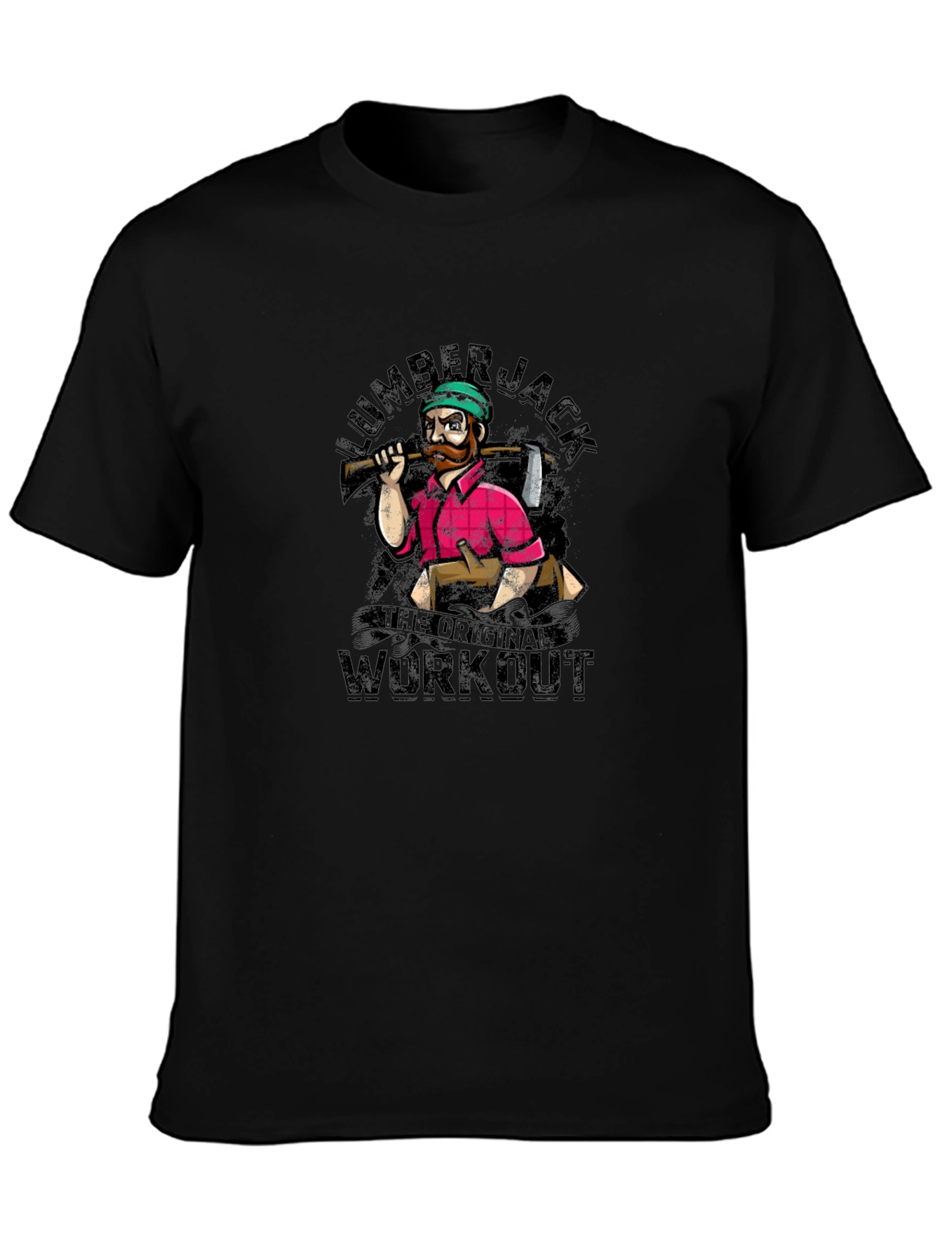 Black Lumberjack Workout Graphic Tee view 3