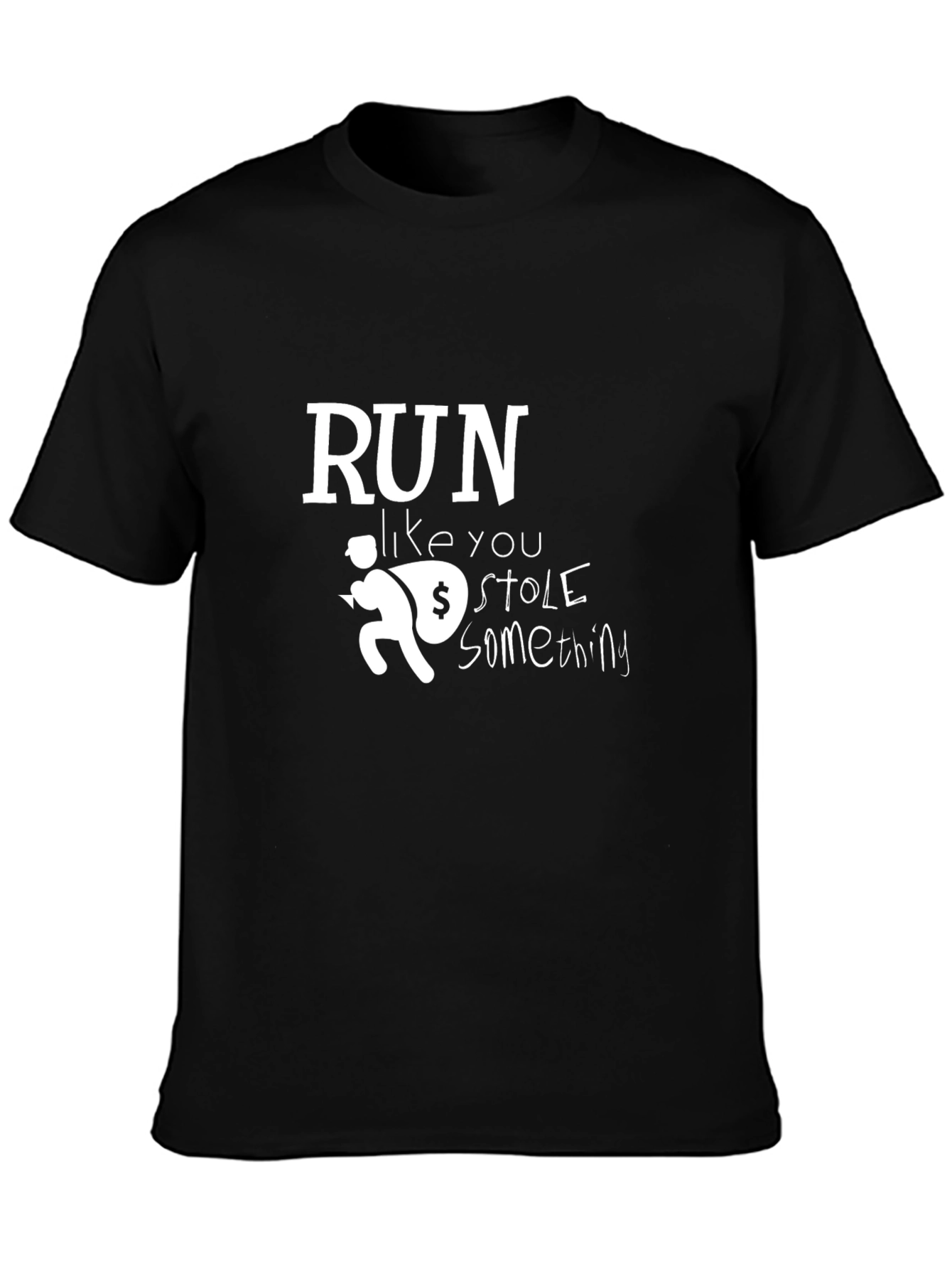 Black Run Like You Stole Something Graphic Tee view 3
