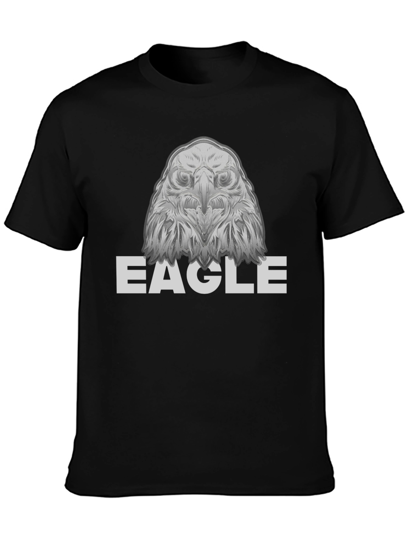 Black Eagle Graphic Tee - Bold & Stylish Men's Black T-Shirt view 3