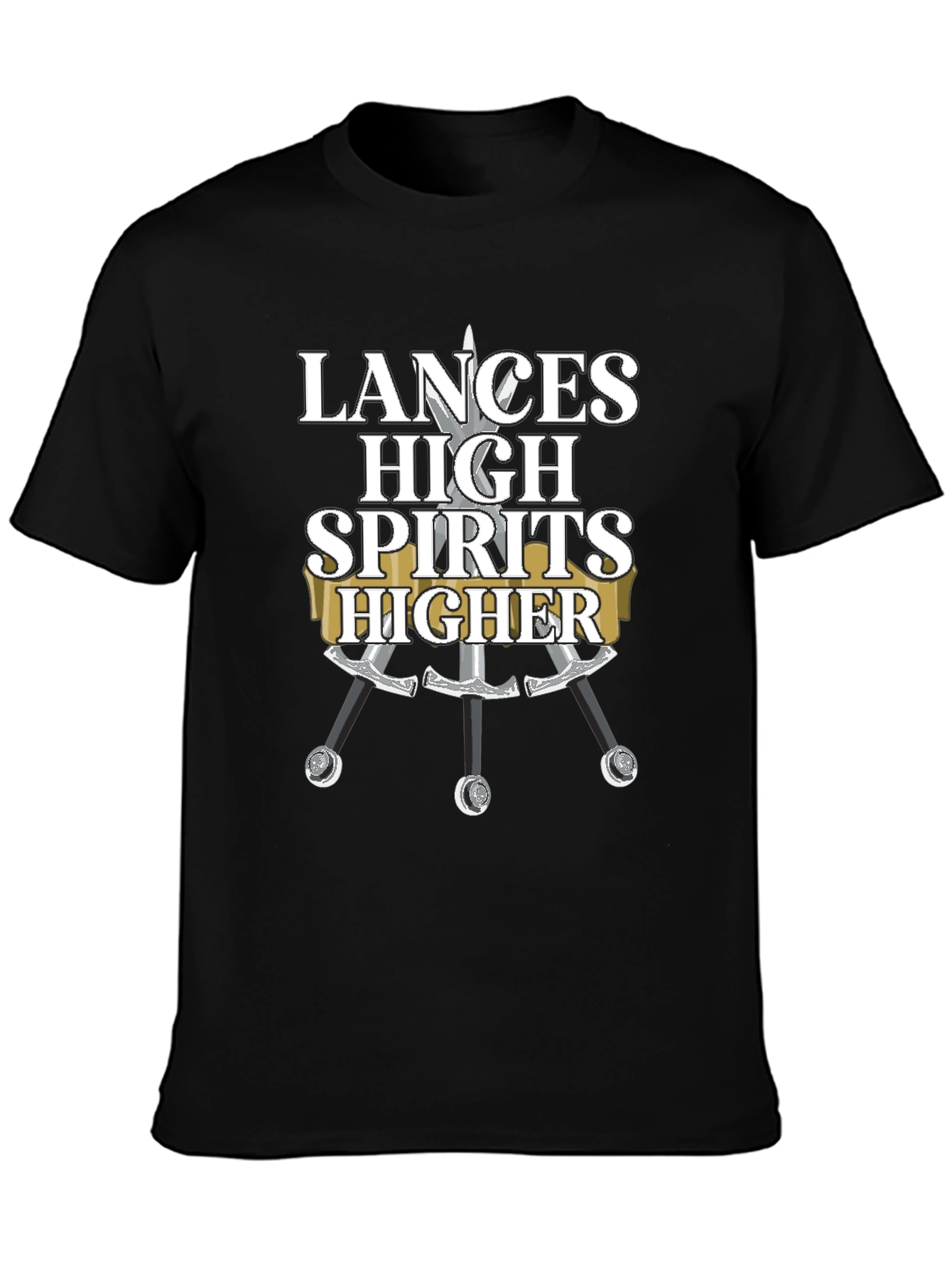 Black Lances High Spirits Higher Black T-Shirt view 3