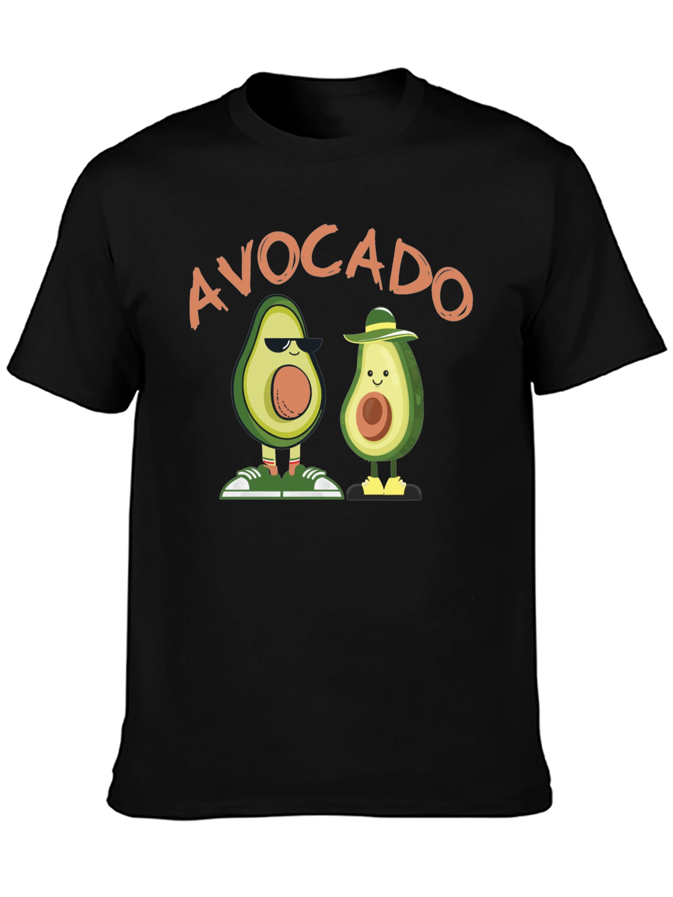 Black Avocado Graphic T-Shirt - Cool & Fun Design view 3