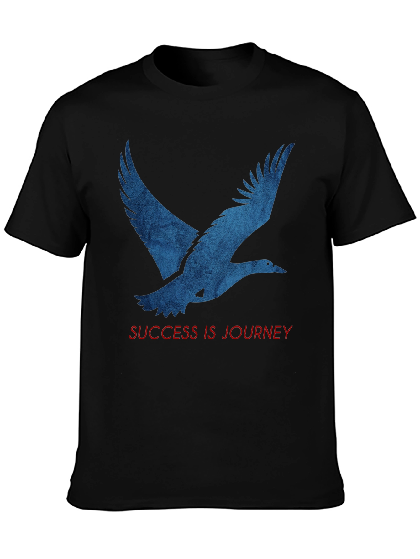 Black Success Journey Bird Graphic T-Shirt - Black view 3