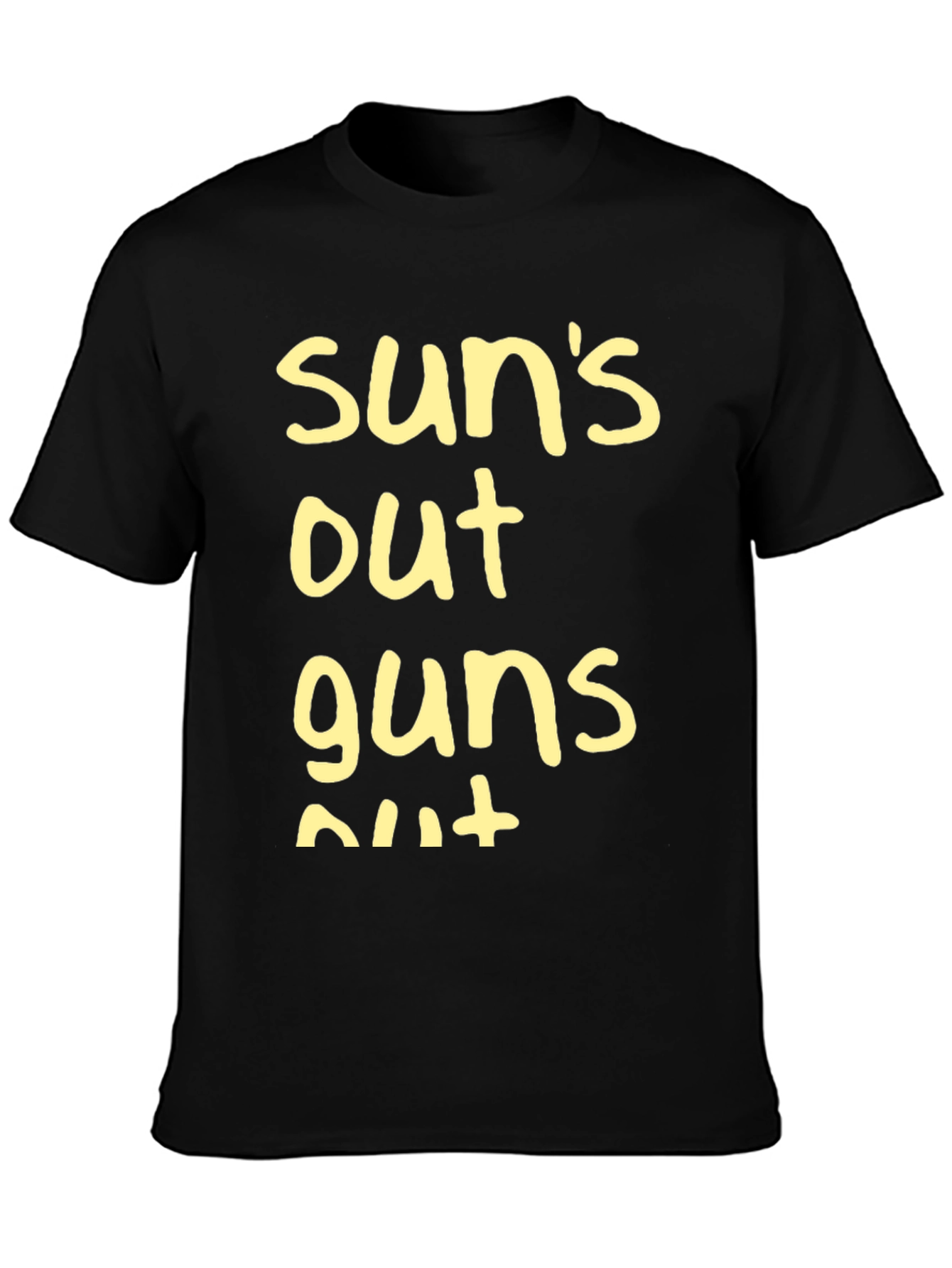 Black Sun's Out Guns Out T-Shirt - Black view 3