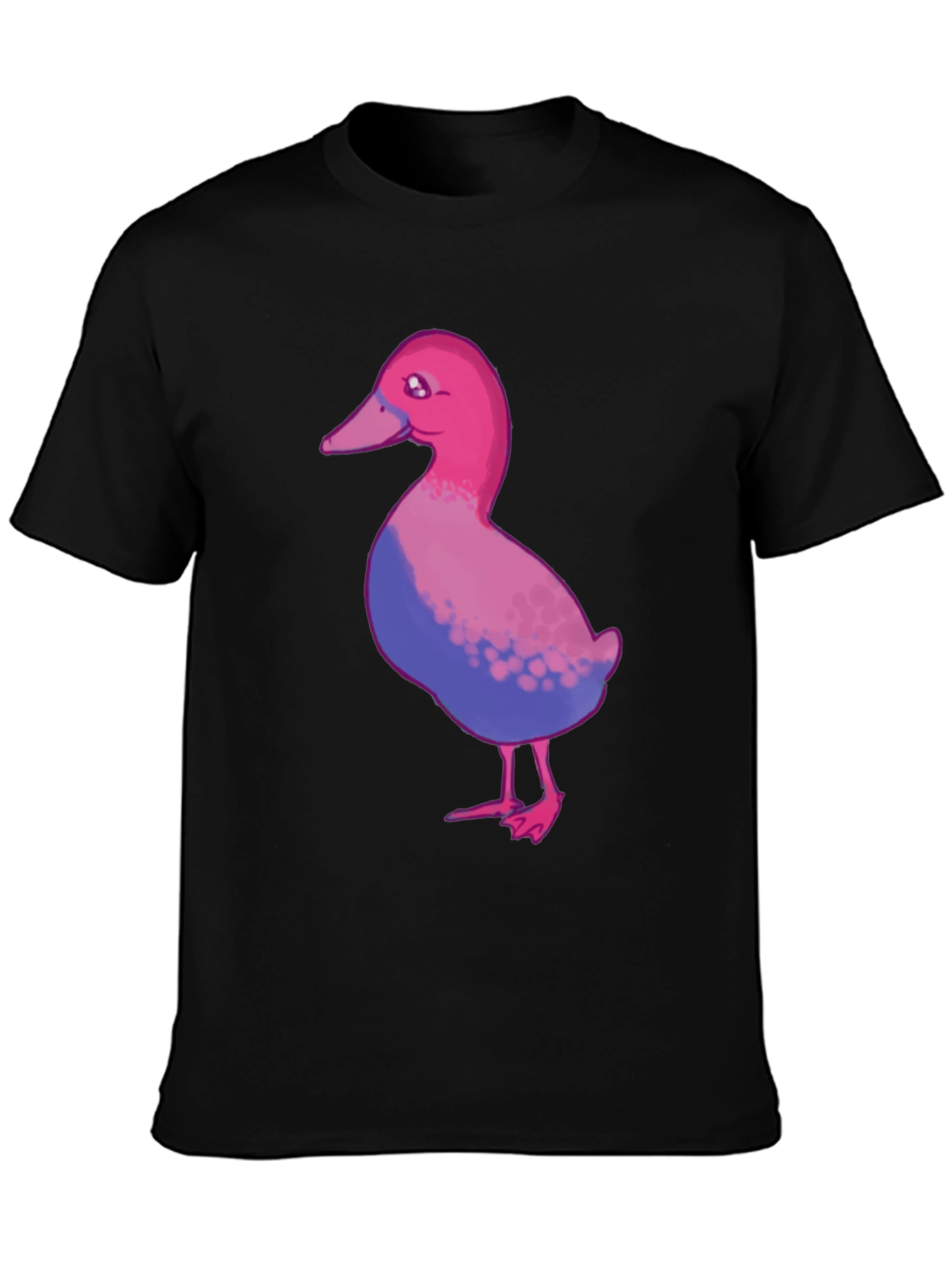 Black Bisexual Pride Duck T-Shirt - Black Cotton Blend view 3