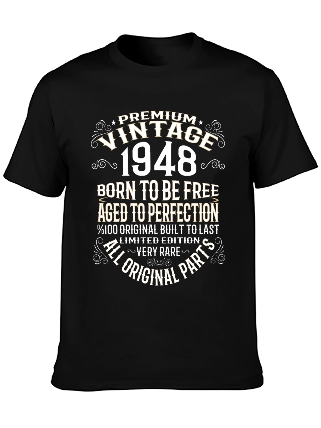 Black Premium Vintage 1948 T-Shirt - Limited Edition view 3