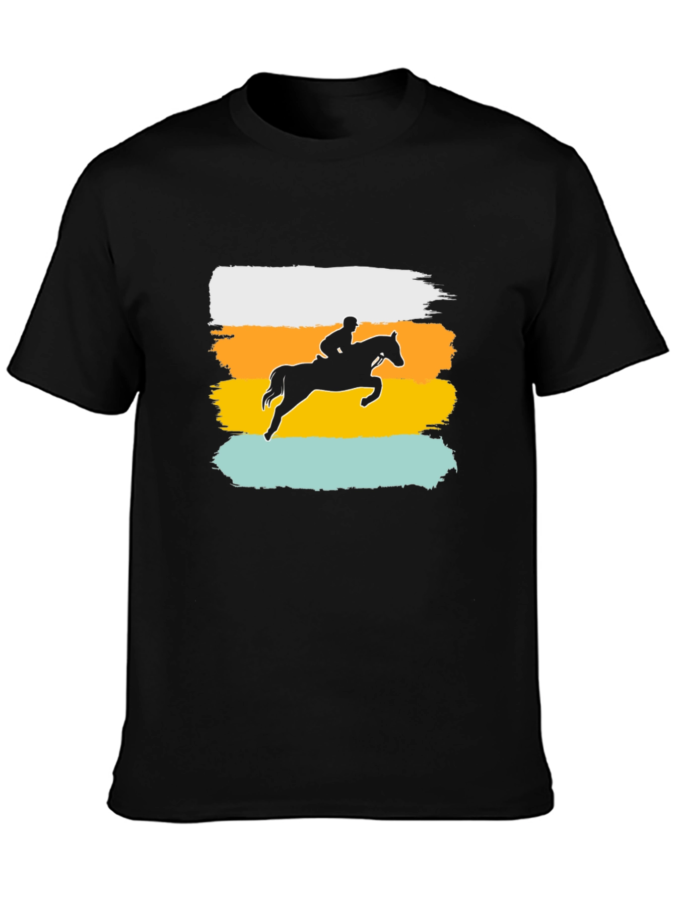 Black Equestrian Silhouette T-Shirt view 3