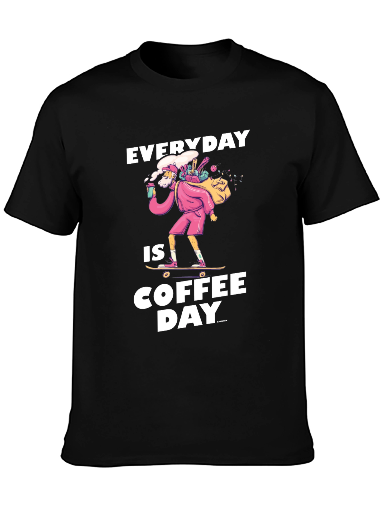 Black Everyday is Coffee Day T-Shirt view 3