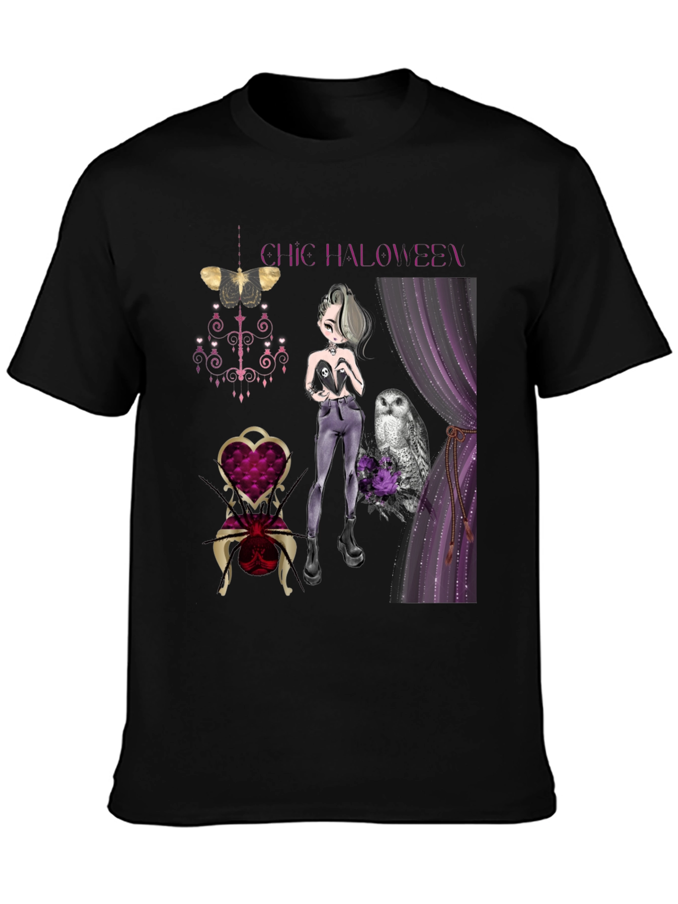 Black Chic Halloween Graphic Tee view 3