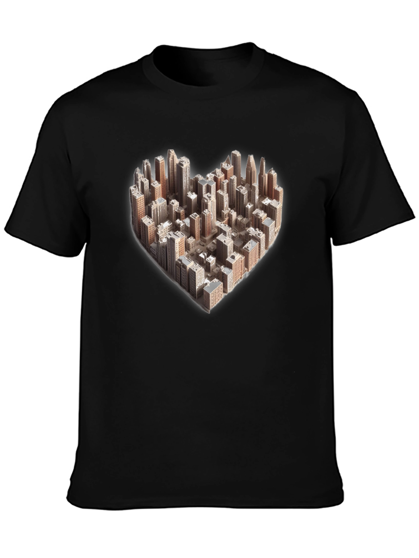Black Heart of the City Tee - Urban Love T-Shirt view 3