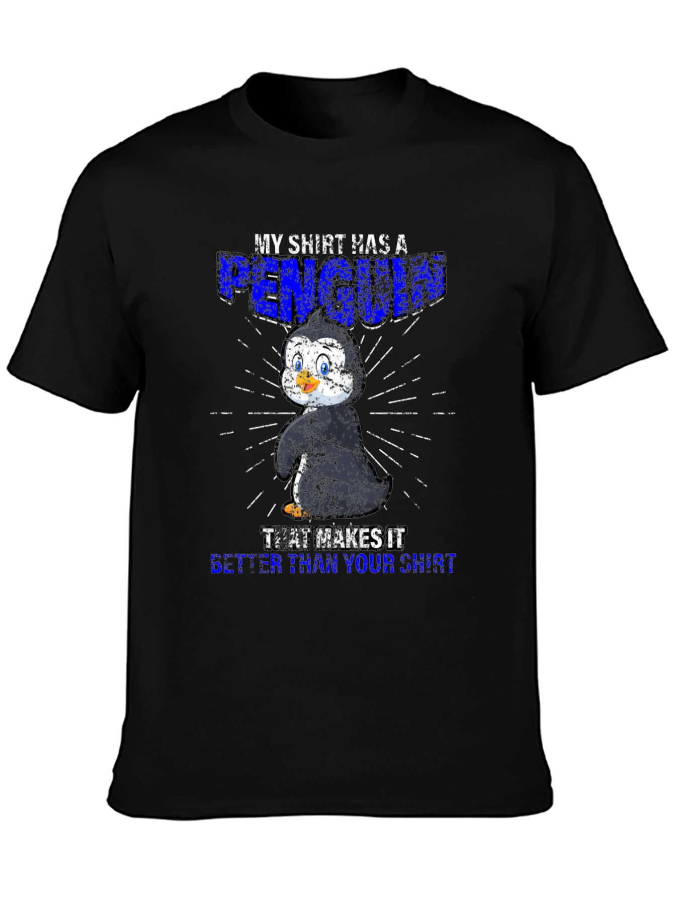 Black Penguin Graphic T-Shirt: Better Than Your Shirt! view 3