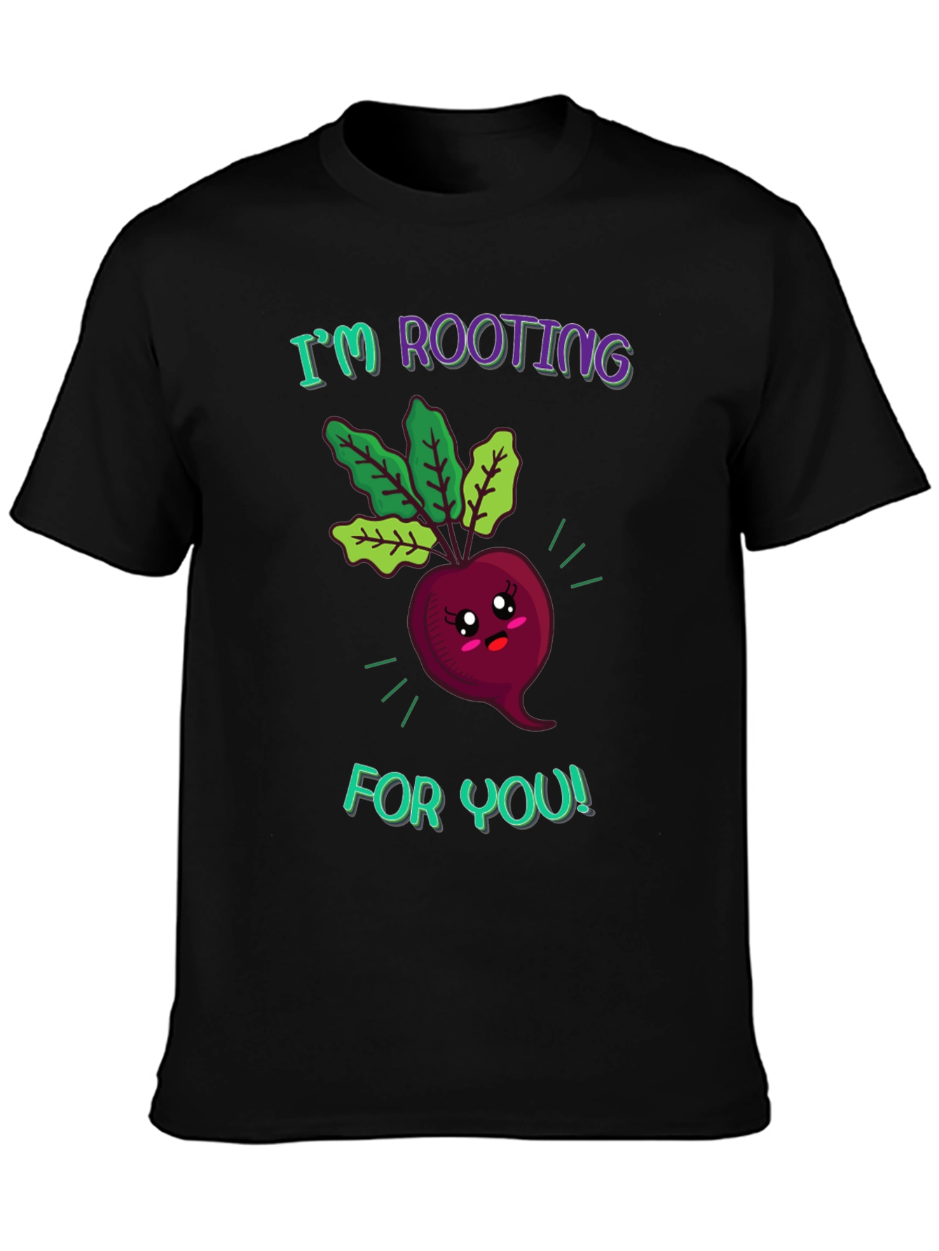 Black I'm Rooting For You Beetroot Graphic Tee view 3