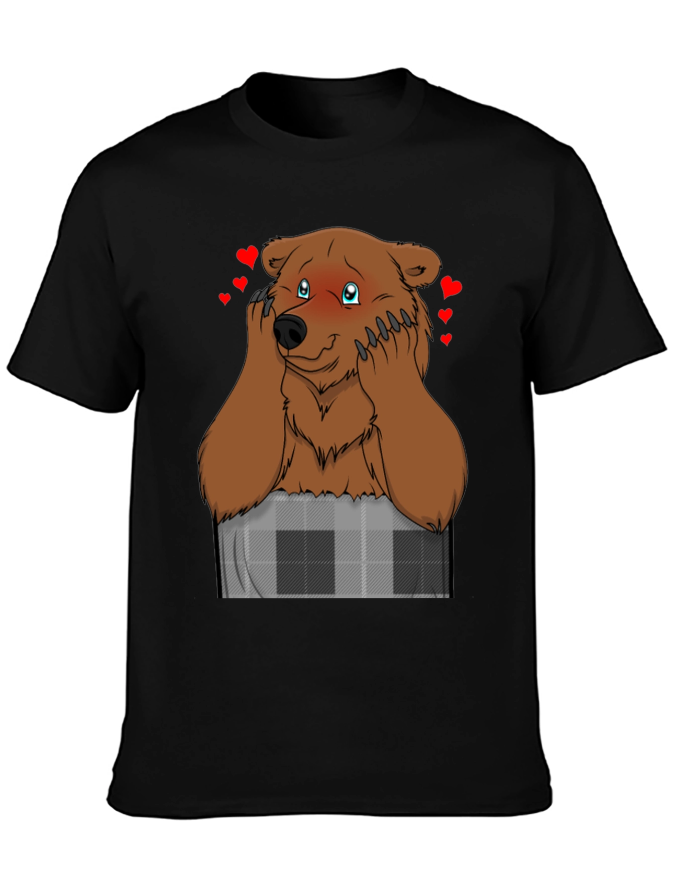 Black Lovestruck Bear Graphic T-Shirt view 3