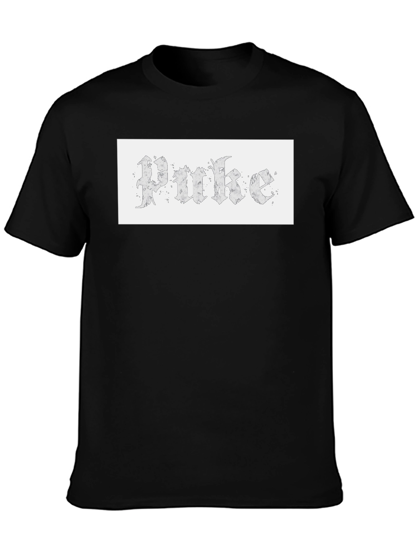 Black Gothic Text Tee - Unique Design, Casual Wear view 3