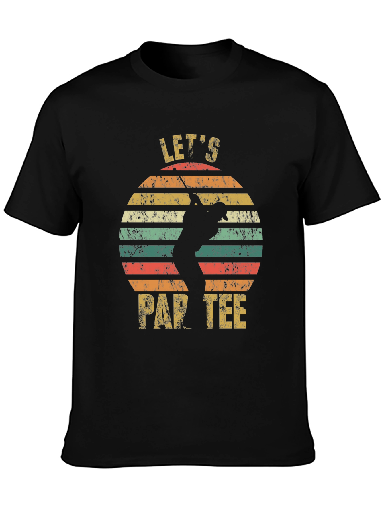 Black Let's Par Tee Golf T-Shirt view 3