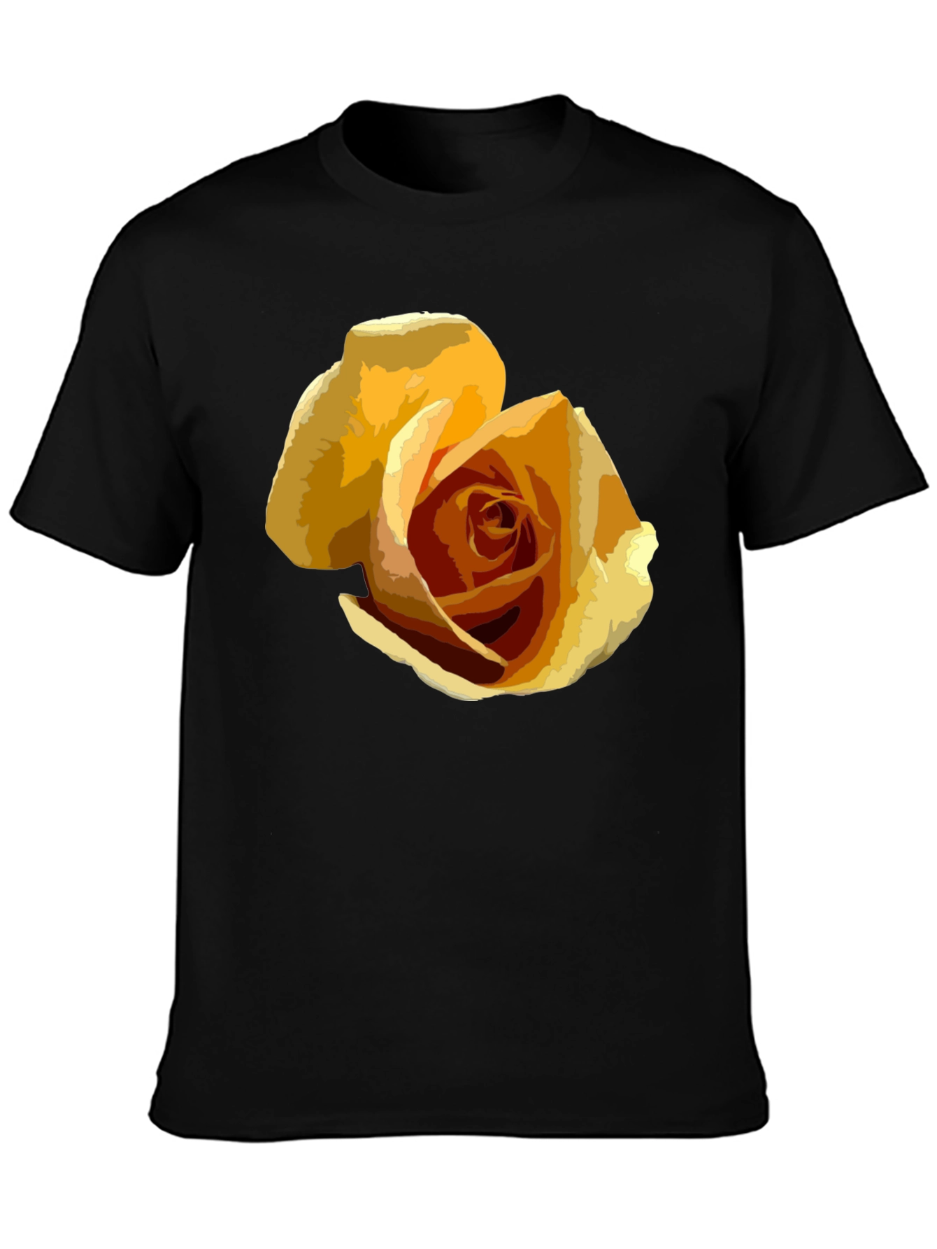 Black Rose Graphic T-Shirt - Modern Artistic Tee view 3