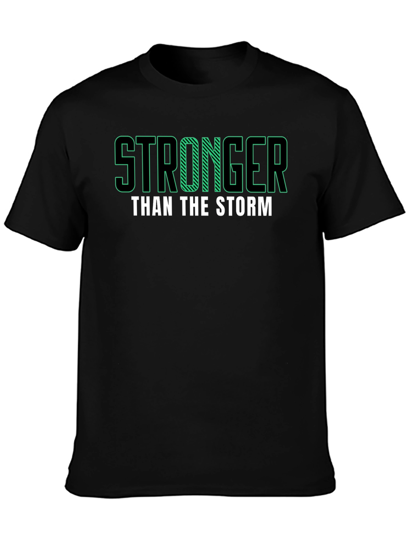 Black Stronger Than The Storm Graphic Tee view 3