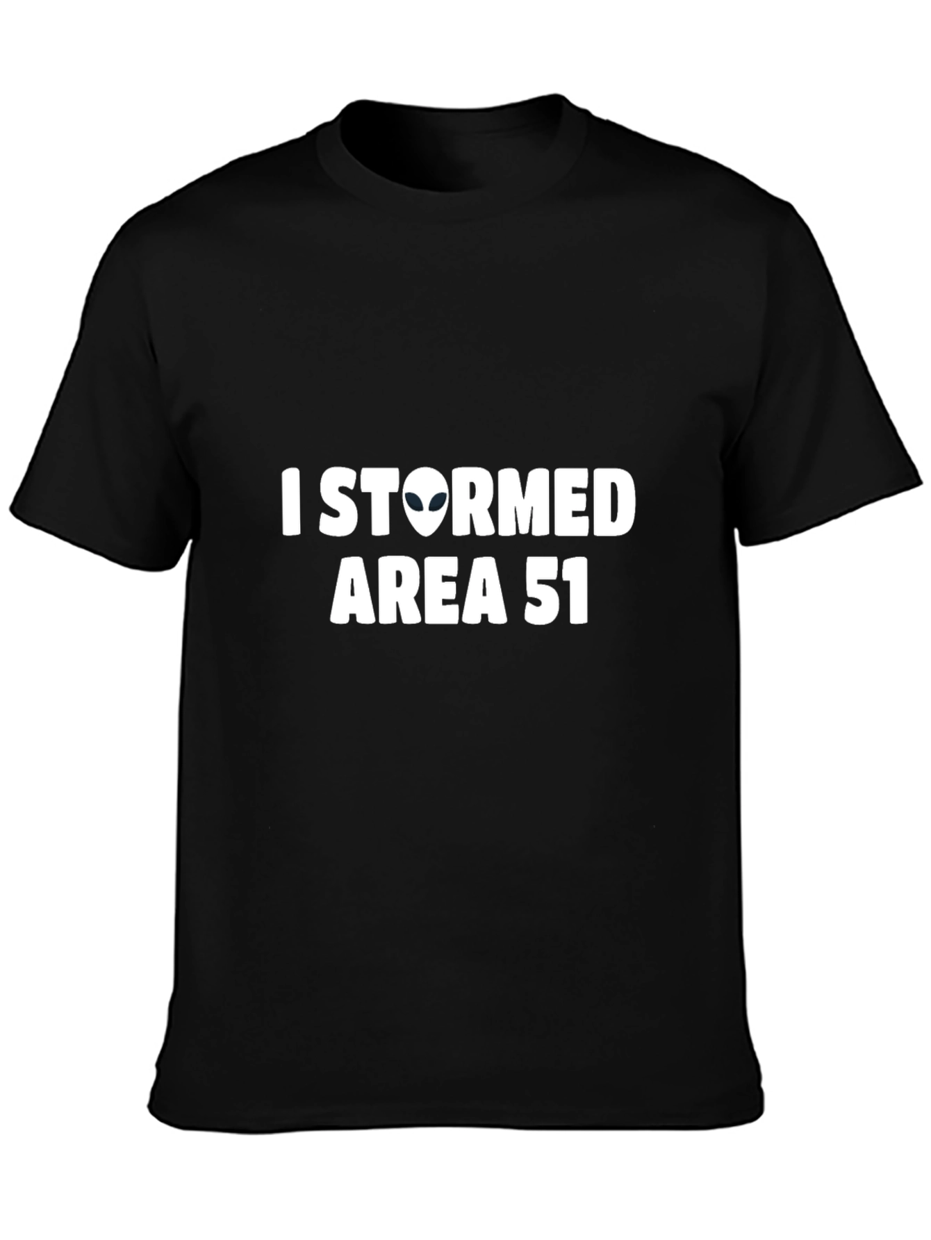 Black I Stormed Area 51 Alien Graphic Tee - Black view 3