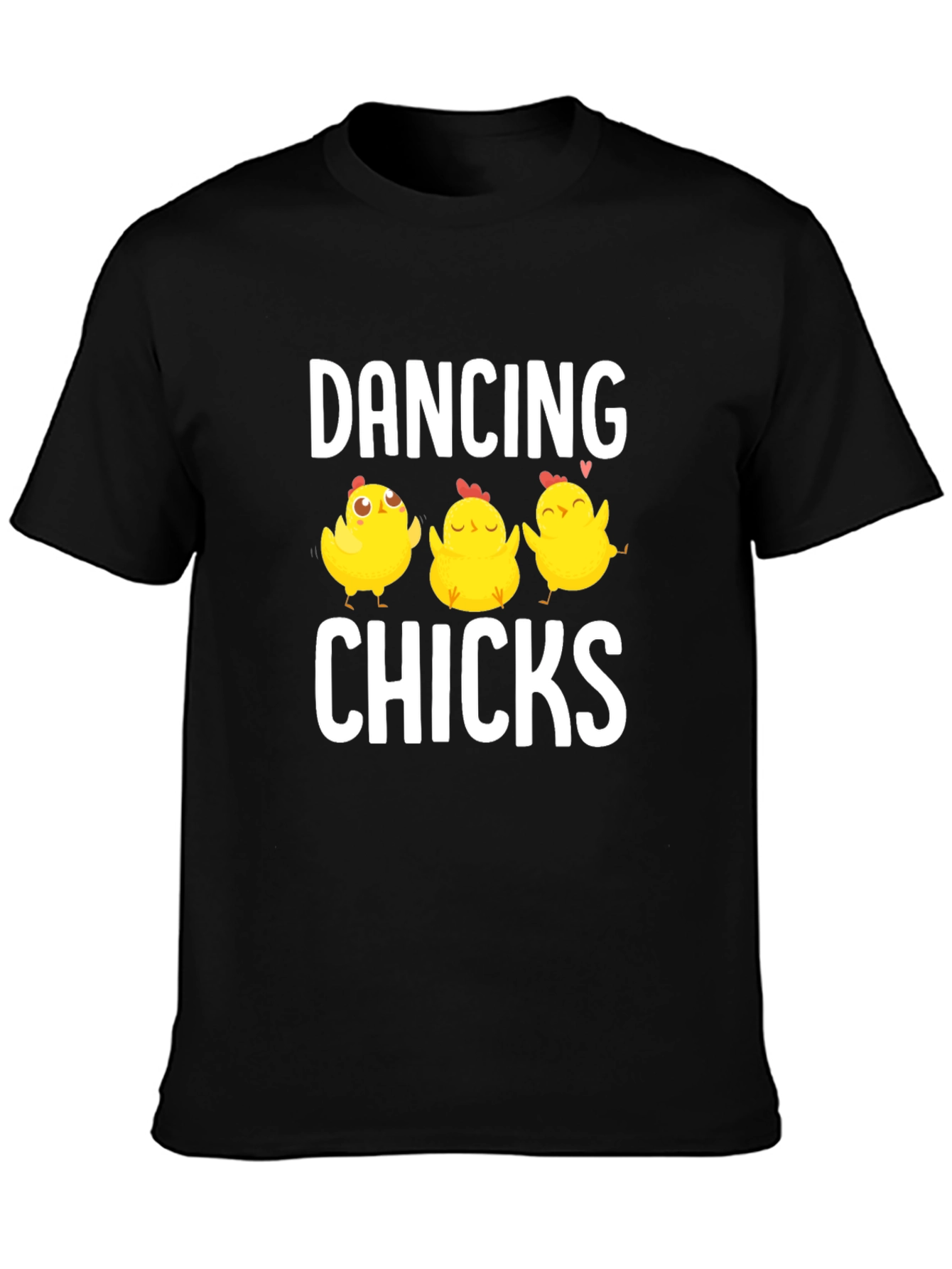 Black Dancing Chicks Graphic Tee - Black Cotton Blend view 3