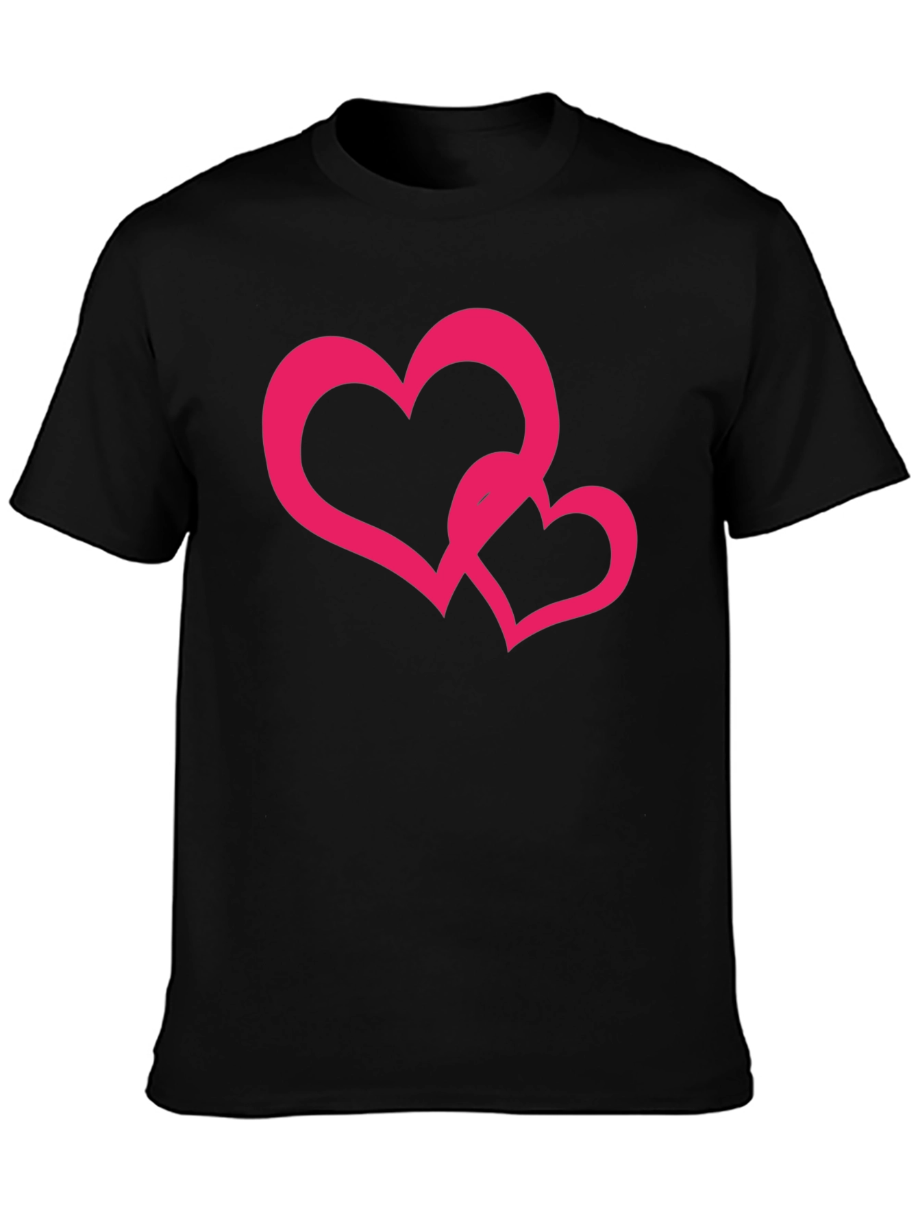 Black Heart Graphic Black Tee - Stylish Casual Wear view 3