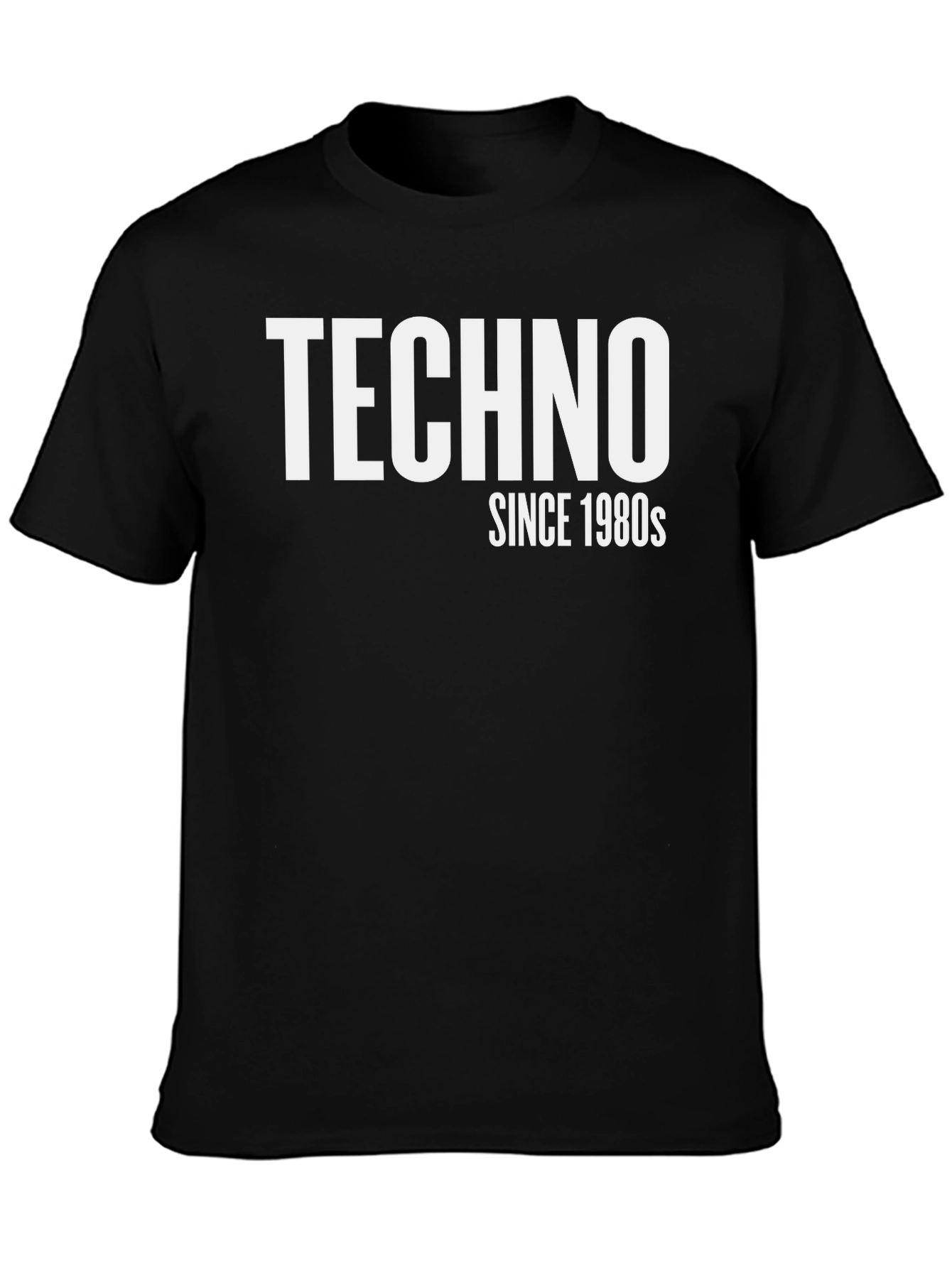 Black Techno Since 1980s Graphic T-Shirt view 3