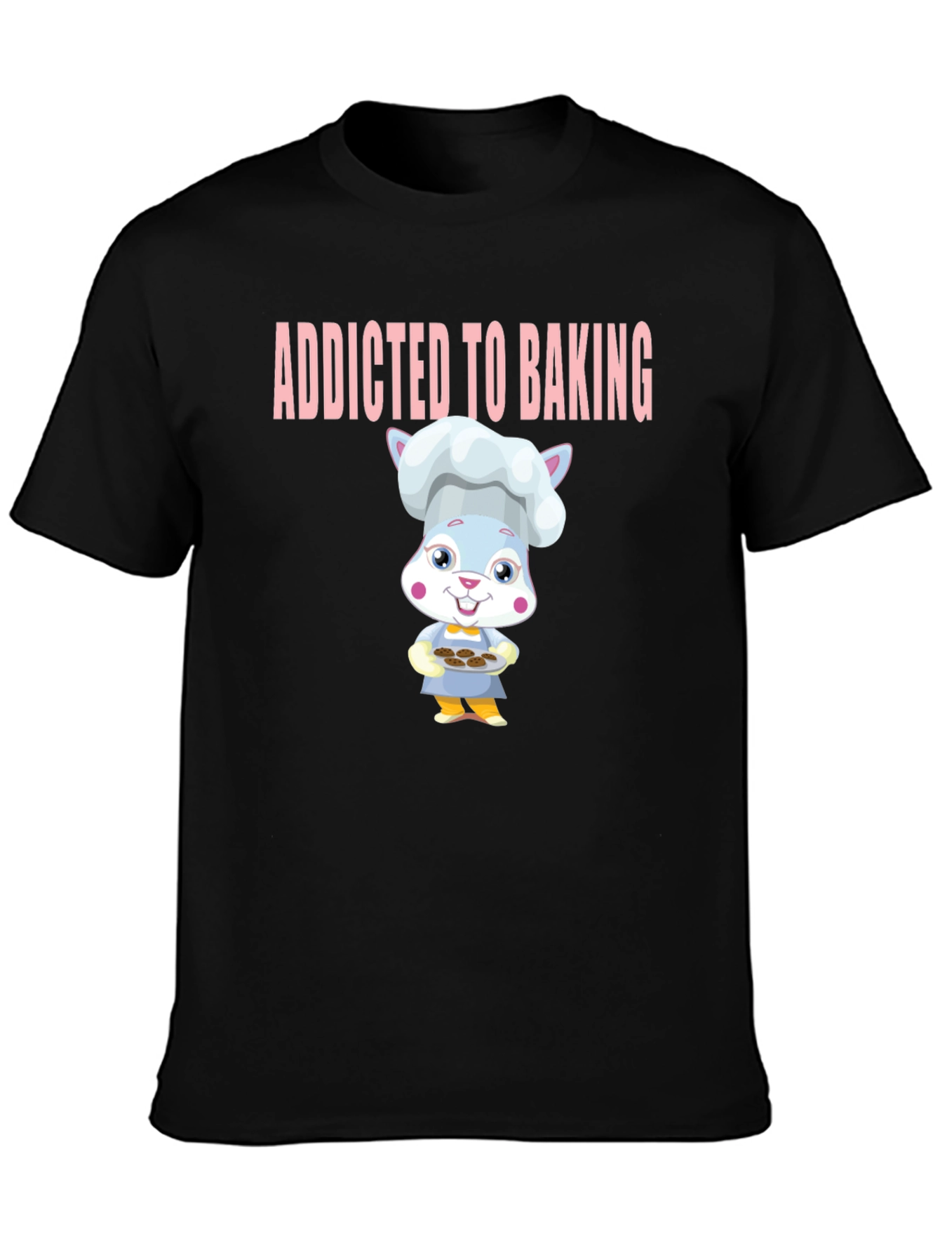 Black Addicted to Baking Unisex T-Shirt  view 3
