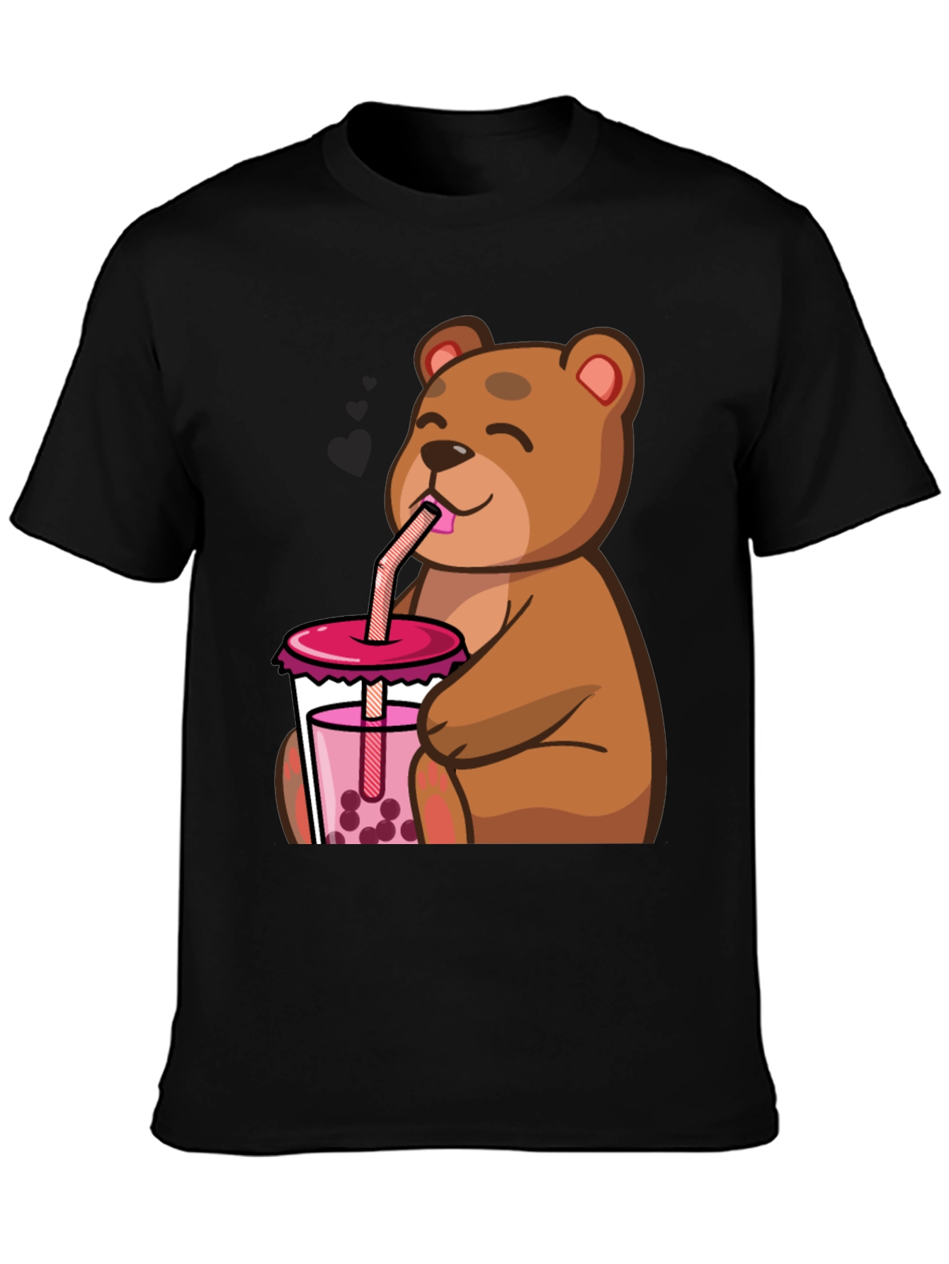 Black Bear Boba Bubble Tea T-Shirt view 3