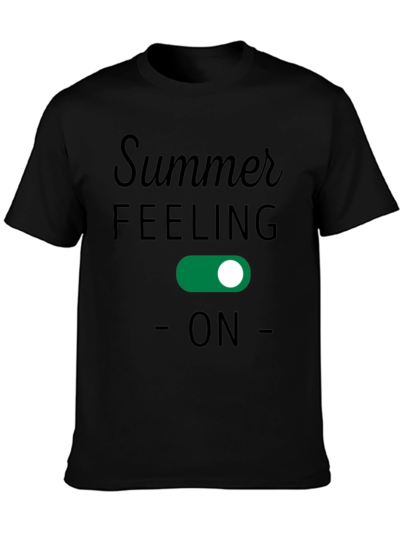 Black Summer Feeling On T-Shirt view 3
