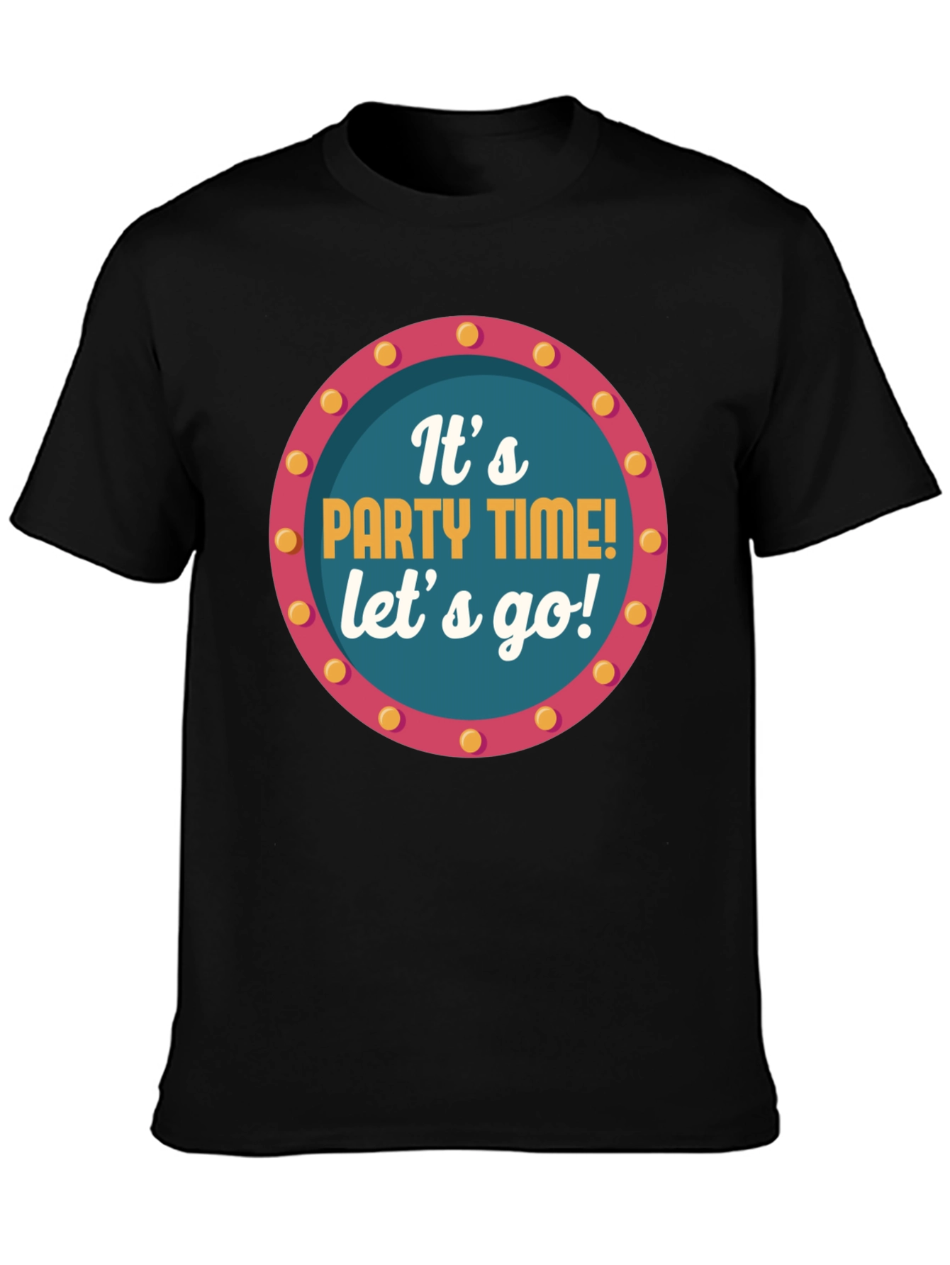 Black It's Party Time! Graphic Tee view 3