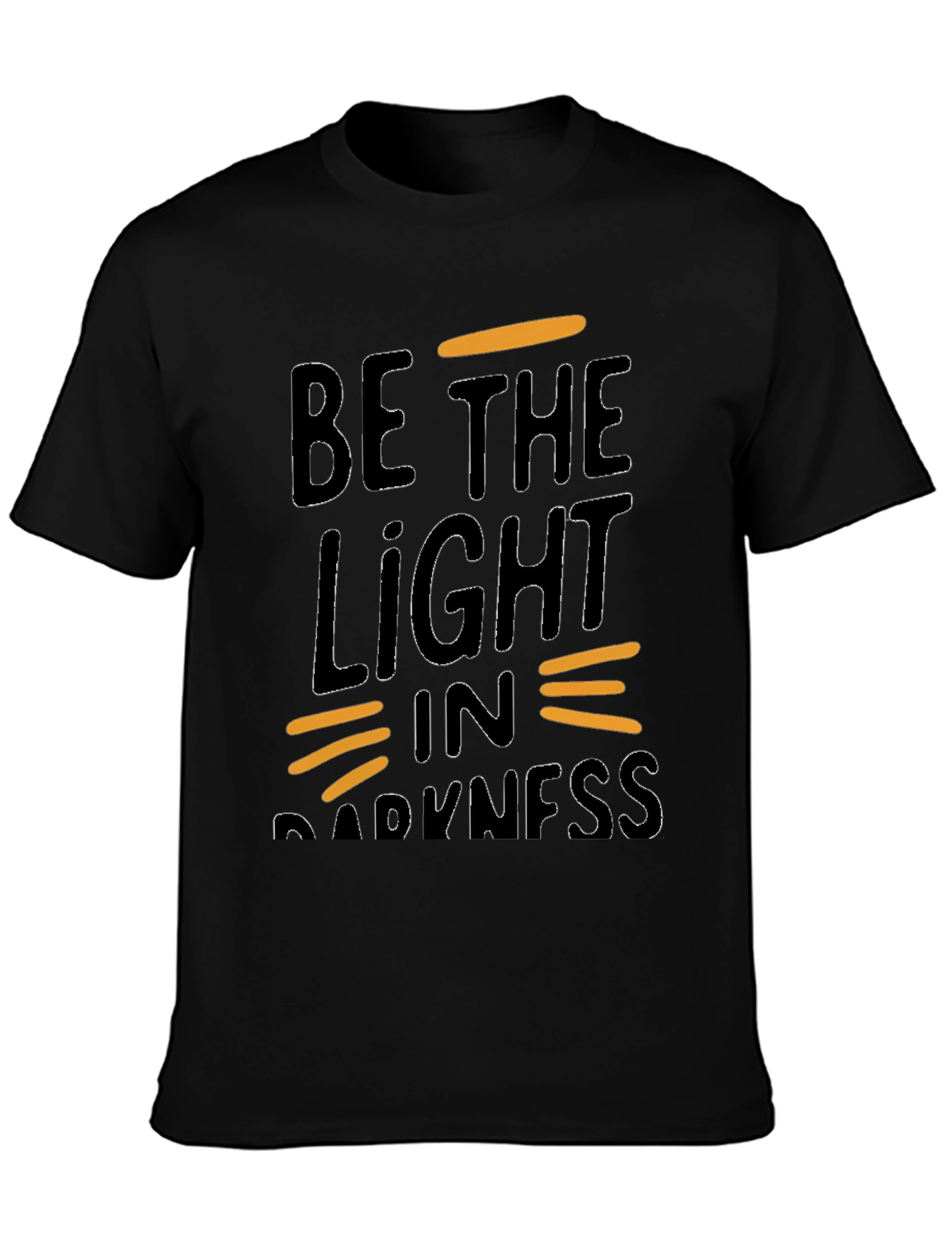 Black Be the Light in Darkness Graphic Tee view 3